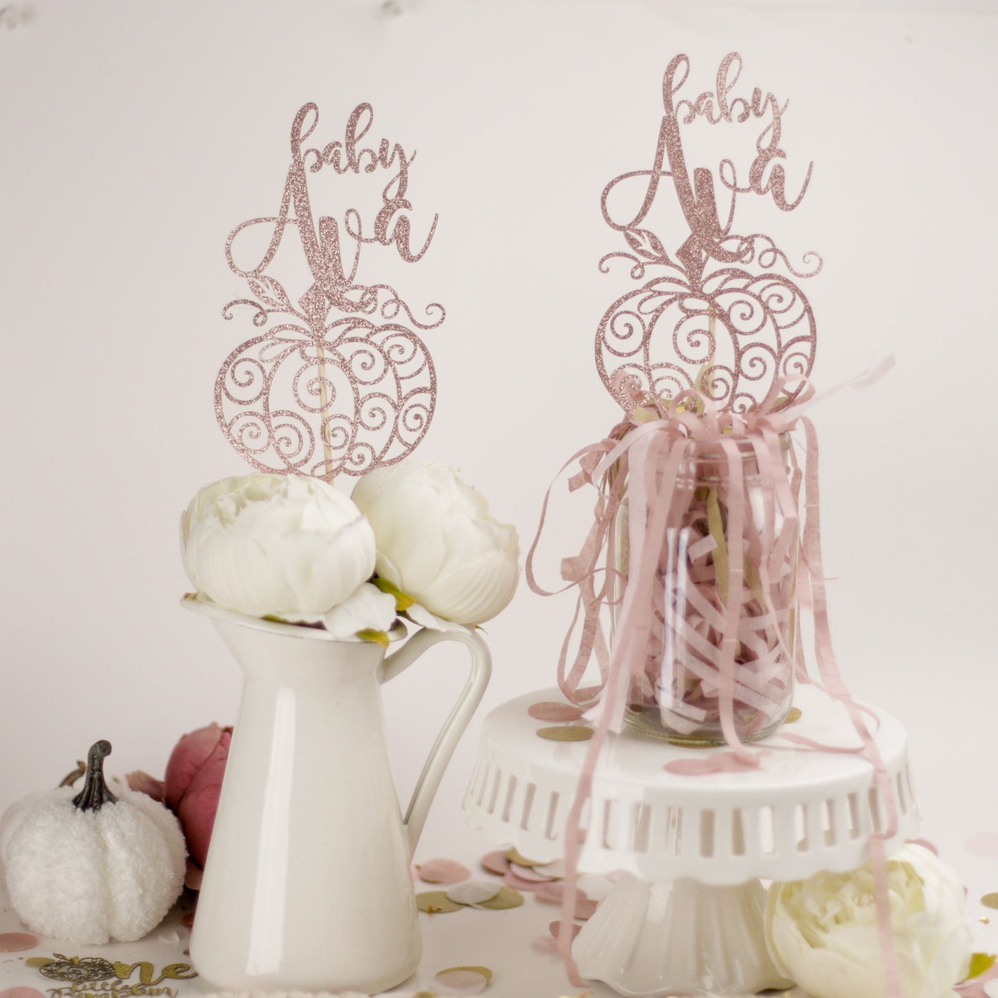 Little Pumpkin Baby Shower, Pumpkin Cake Topper, Fall Baby Shower, Baby Shower Centerpiece, Pink Pumpkin, Pumpkin Birthday