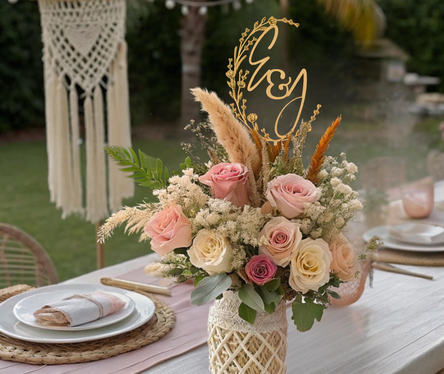 Wedding Initials Decoration, Wedding Centerpieces, Custom Bridal Shower Decor, Custom Engagement Party Decoration, Custom Centerpiece