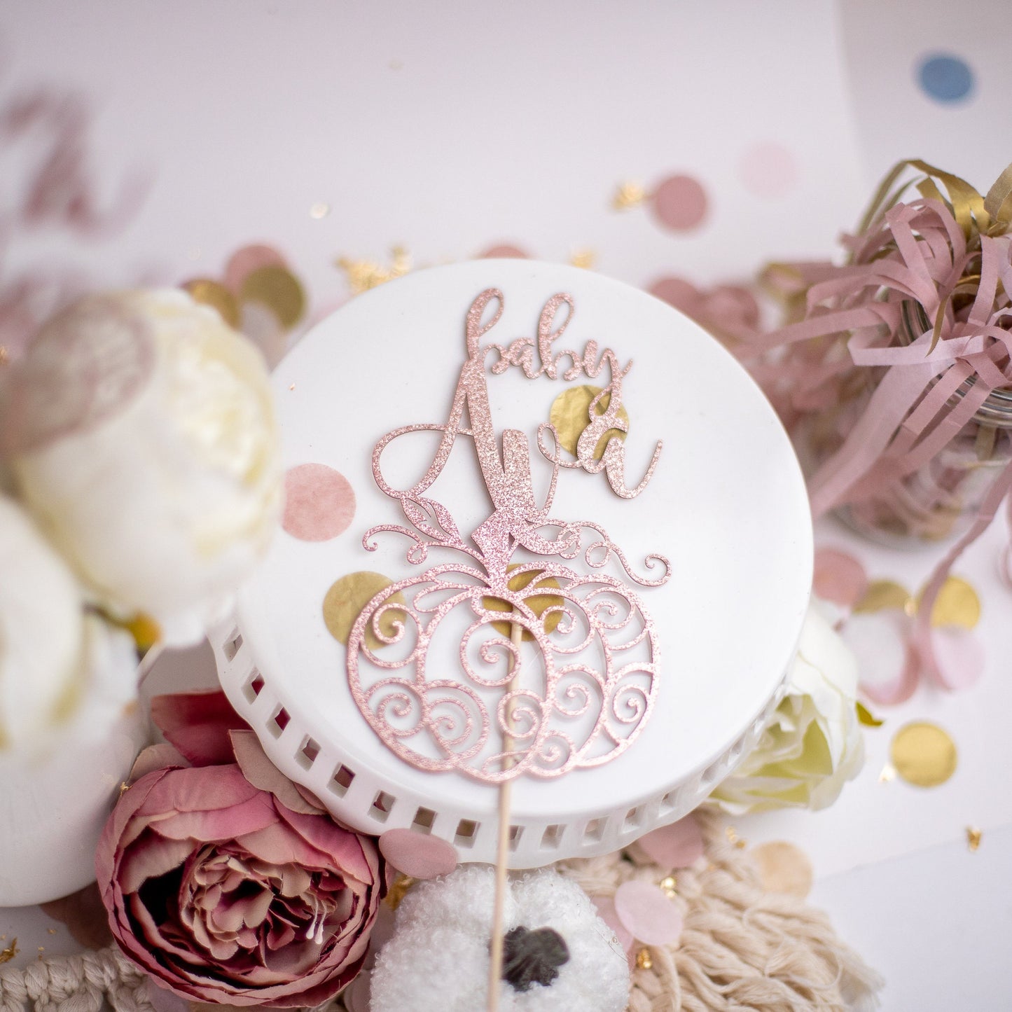 Little Pumpkin Baby Shower, Pumpkin Cake Topper, Fall Baby Shower, Baby Shower Centerpiece, Pink Pumpkin, Pumpkin Birthday