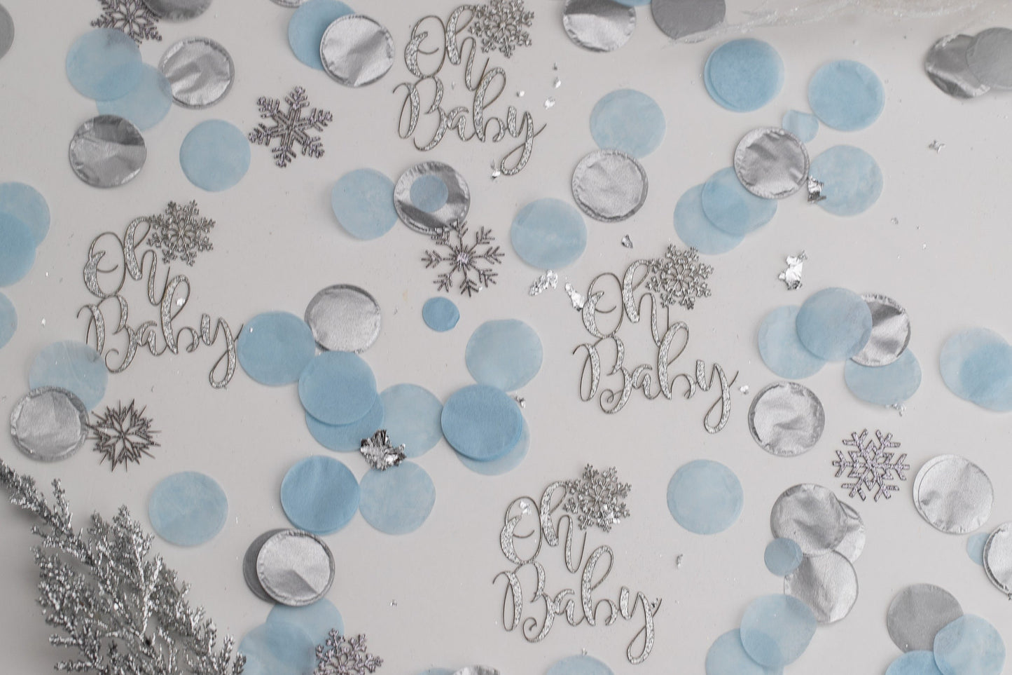 Winter Wonderland Baby Shower, Oh Baby, Boy Baby Shower, Snowflake Confetti, Baby Shower Decor