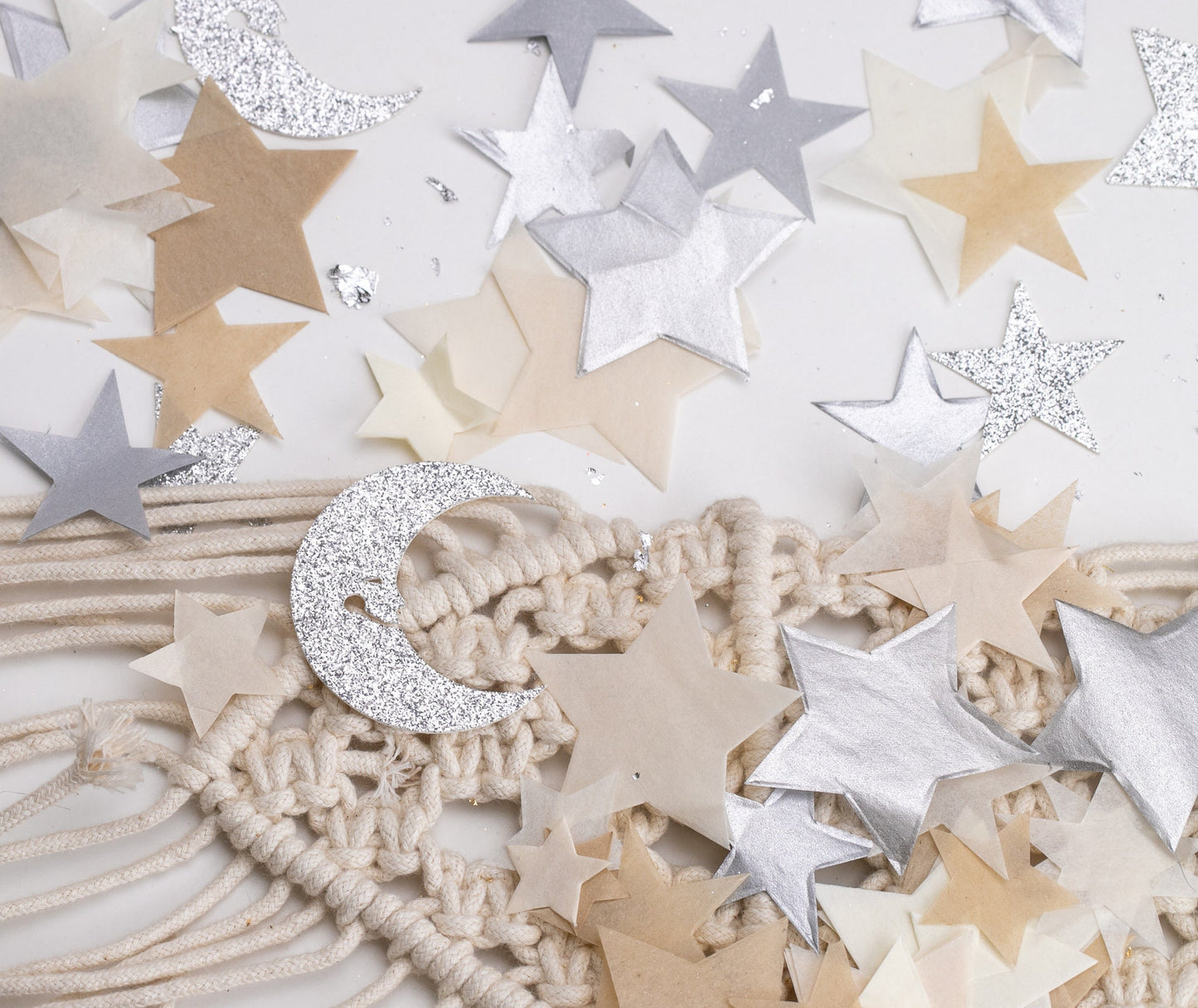 Twinkle Twinkle Little Star Baby Shower, Over The Moon Baby Shower, Moon and Stars, Gender Neutral Baby Shower Table Decorations, Confetti