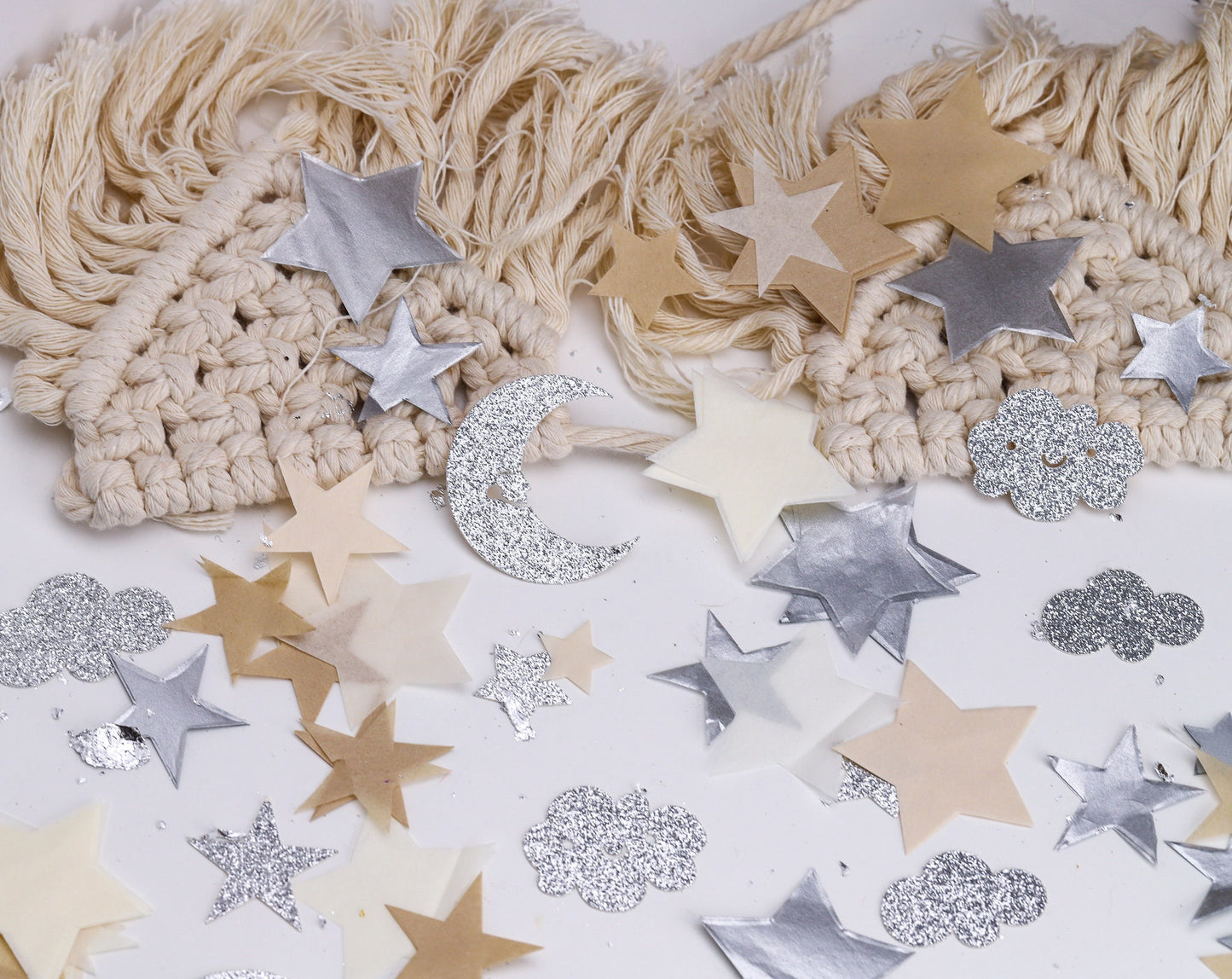 Twinkle Twinkle Little Star Baby Shower, Over The Moon Baby Shower, Moon and Stars, Gender Neutral Baby Shower Table Decorations, Confetti