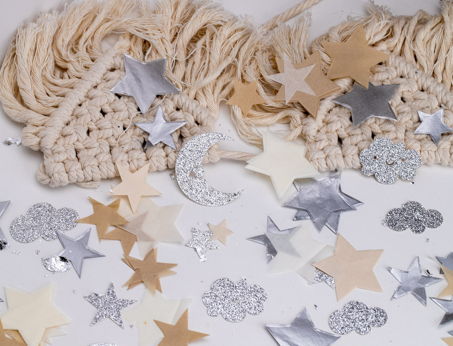Twinkle Twinkle Little Star Baby Shower, Over The Moon Baby Shower, Moon and Stars, Gender Neutral Baby Shower Table Decorations, Confetti