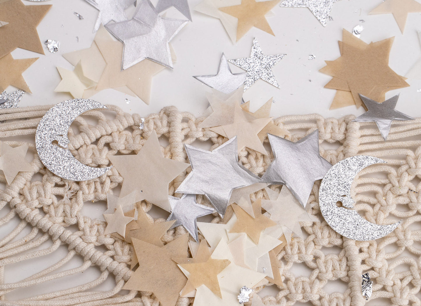 Twinkle Twinkle Little Star Baby Shower, Over The Moon Baby Shower, Moon and Stars, Gender Neutral Baby Shower Table Decorations, Confetti