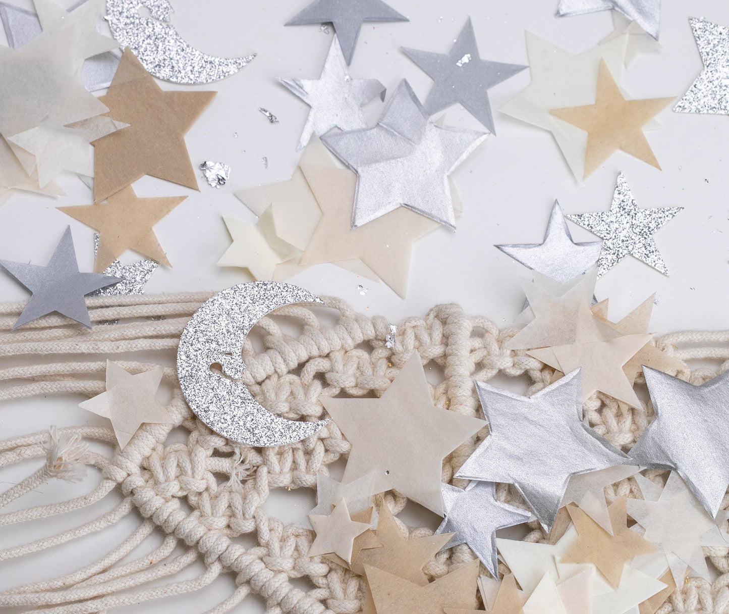 Twinkle Twinkle Little Star Baby Shower, Over The Moon Baby Shower, Moon and Stars, Gender Neutral Baby Shower Table Decorations, Confetti