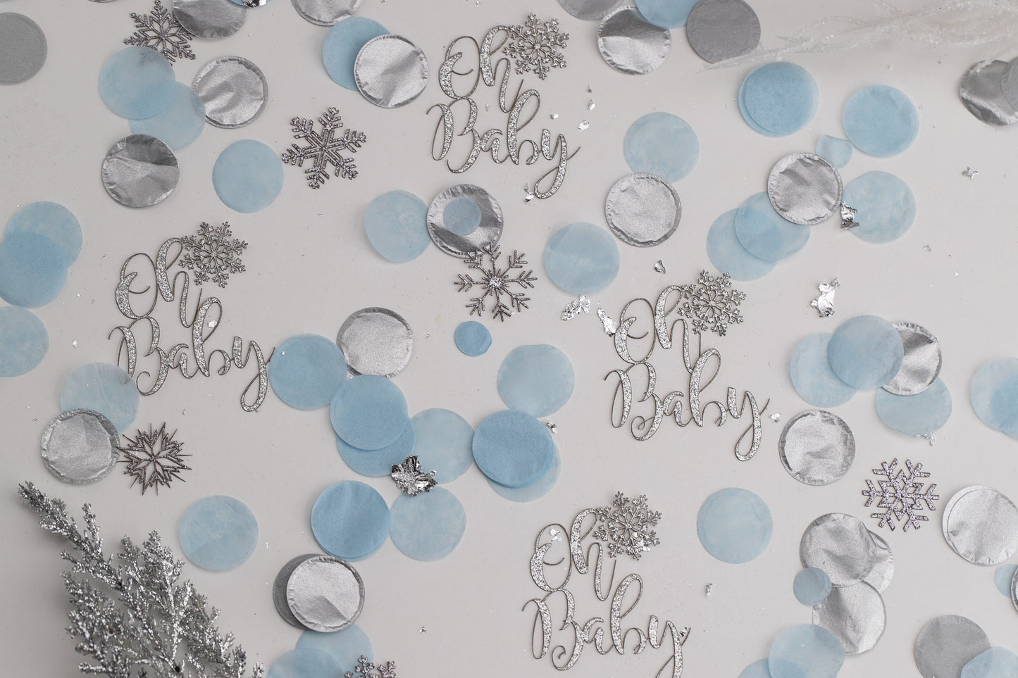 Winter Wonderland Baby Shower, Oh Baby, Boy Baby Shower, Snowflake Confetti, Baby Shower Decor