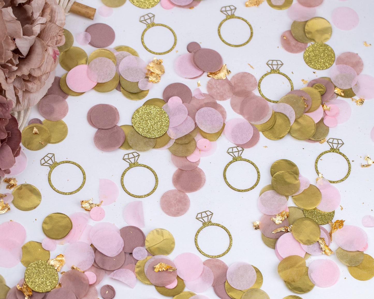 Bridal Shower Decor, Brunch and Bubbly, Diamond Ring Confetti, Bachelorette Party Decorations