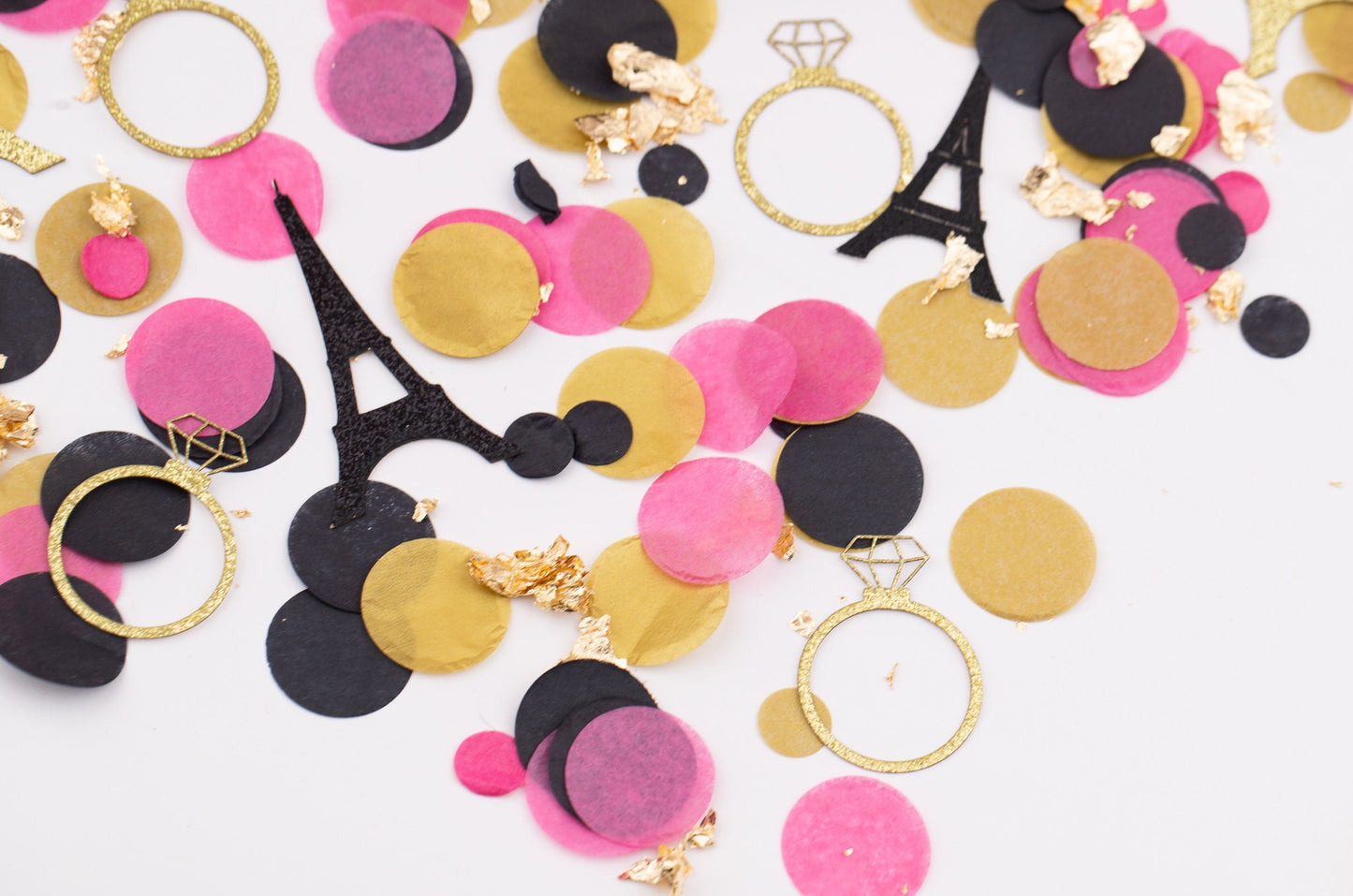 Paris Theme Bridal Shower, Brunch and Bubbly, Diamond Ring Confetti, Paris theme Bachelorette Party Decorations, Eiffell Tower Confetti