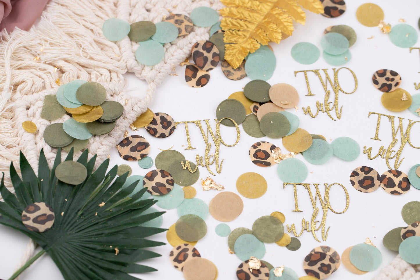 Two Wild, 2nd Birthday Boy, Safari Birthday Decorations, Confetti, Safari Theme Birthday