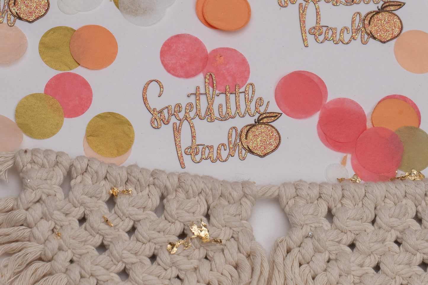 Sweet Little Peach, Sweet As a Peach Baby Shower, Peach, Baby Shower Ideas, Baby Shower Confetti, A Little Peach Is on The Way