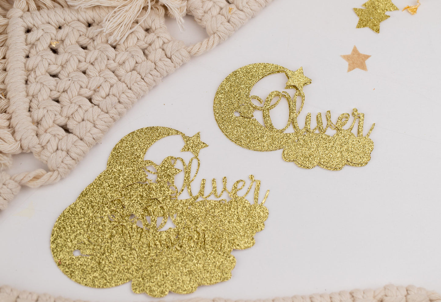Twinkle Little Star Baby Shower, Baby Shower Centerpiece, Custom Name, Twinkle , Moon And Stars Baby Shower, Mason Jar Tags Set of 6