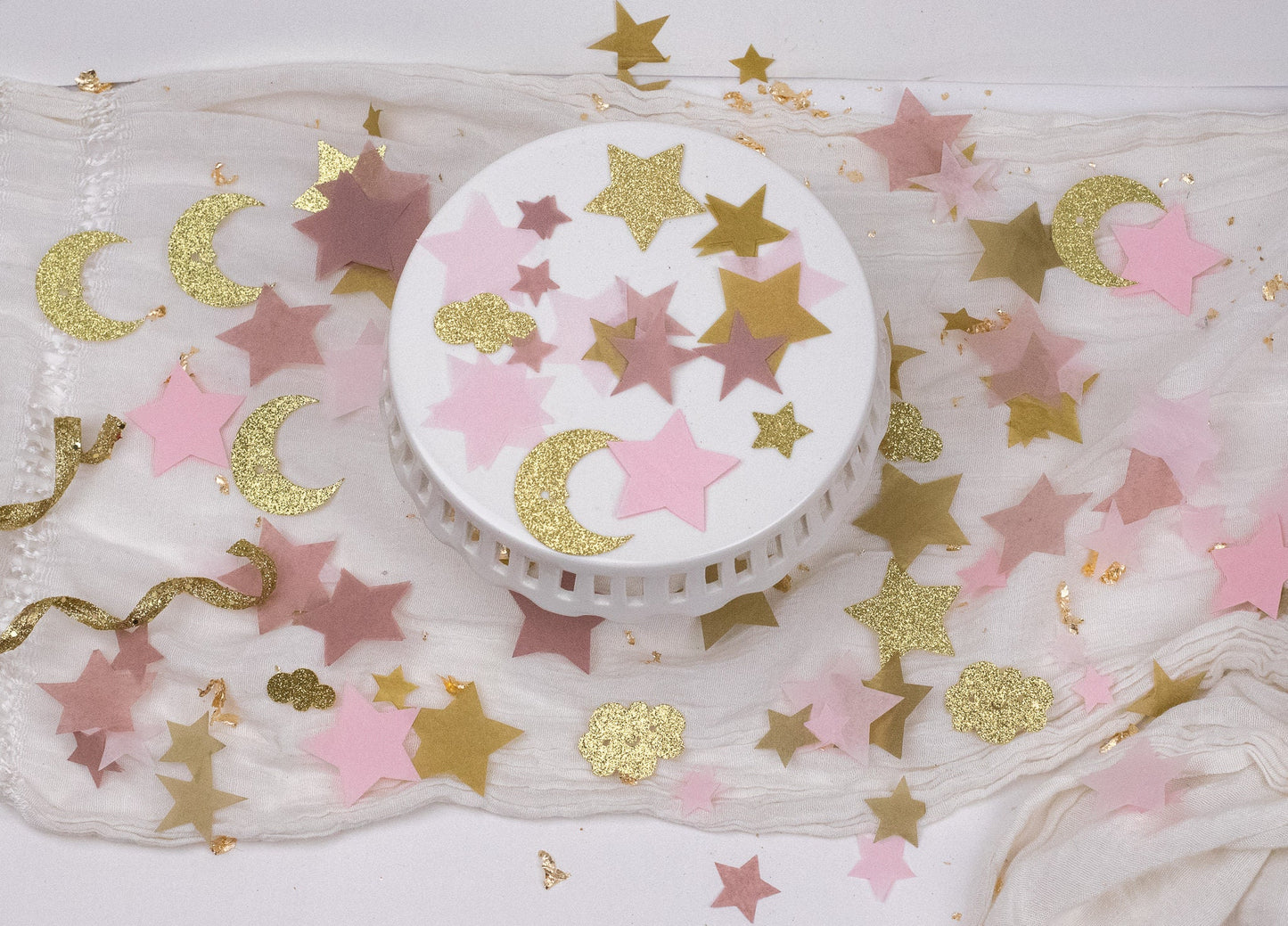 Twinkle Twinkle Little Star Gender Reveal, Moon and Stars Baby Shower Decorations Girl, Over The Moon Baby Shower Decorations, Confetti