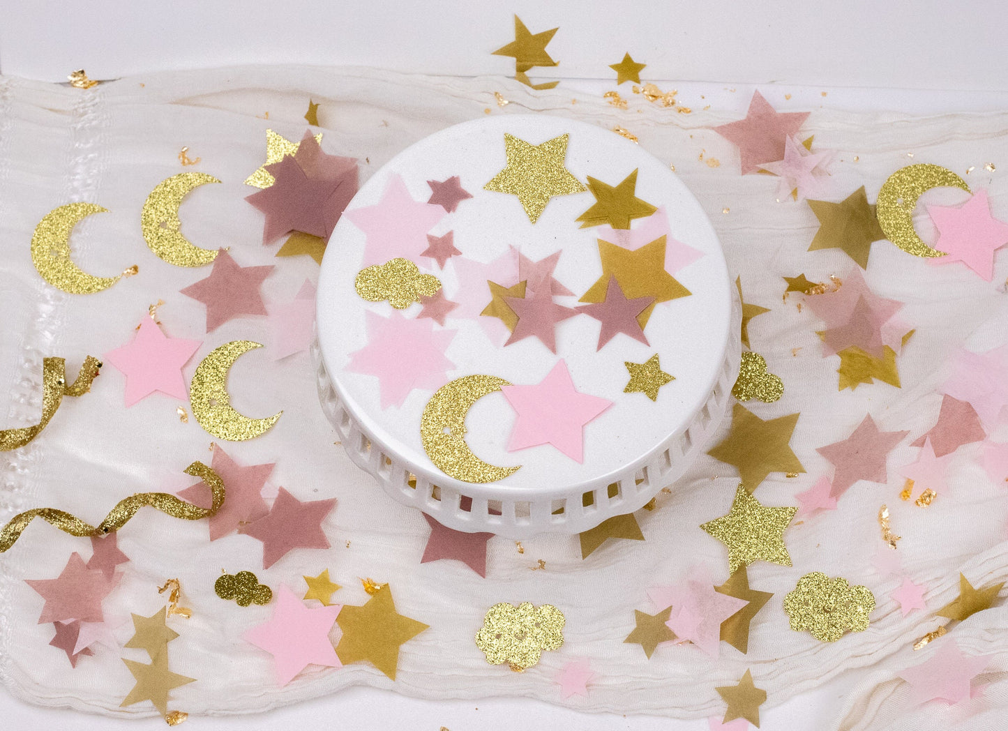 Twinkle Twinkle Little Star Gender Reveal, Moon and Stars Baby Shower Decorations Girl, Over The Moon Baby Shower Decorations, Confetti