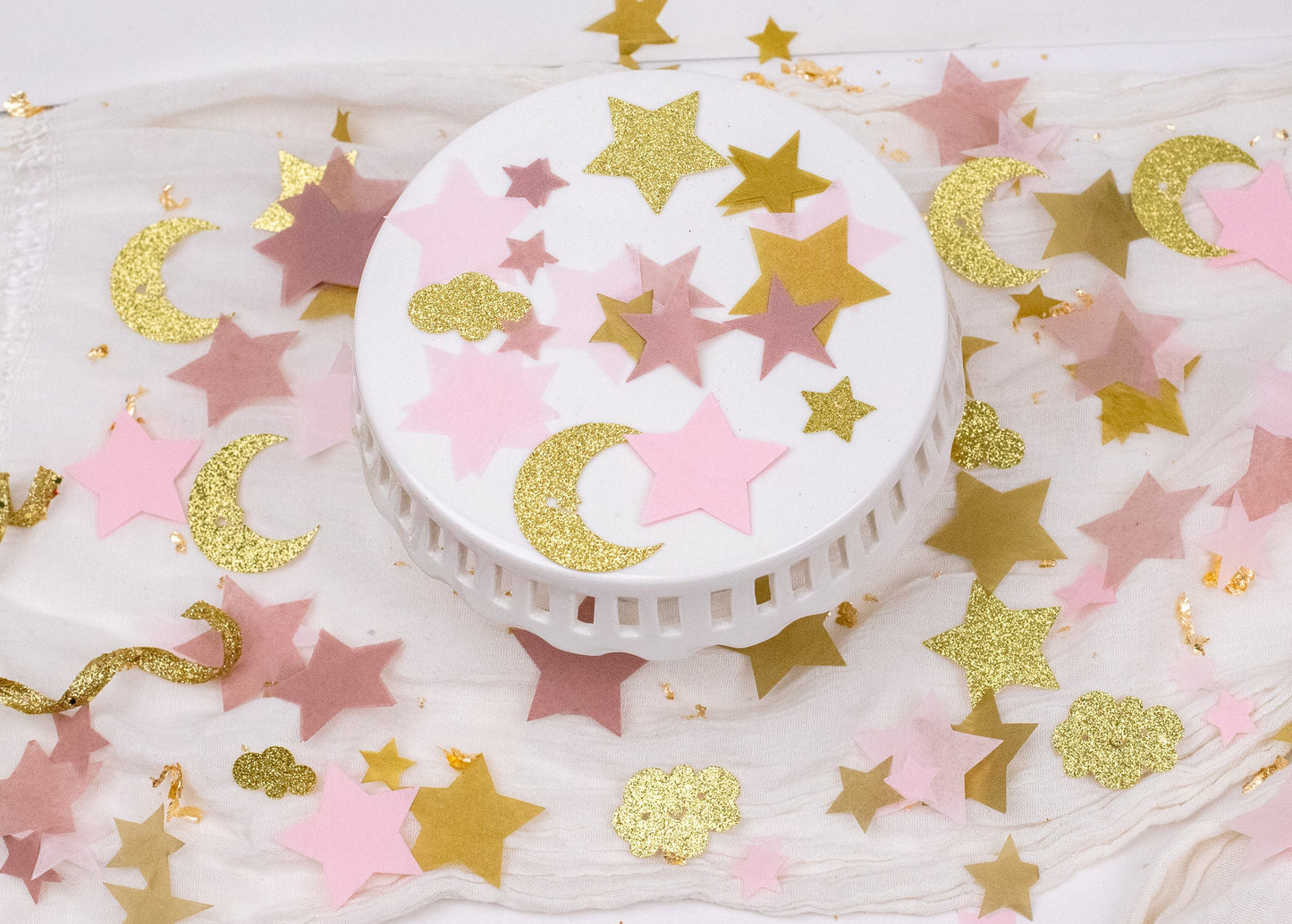 Twinkle Twinkle Little Star Gender Reveal, Moon and Stars Baby Shower Decorations Girl, Over The Moon Baby Shower Decorations, Confetti
