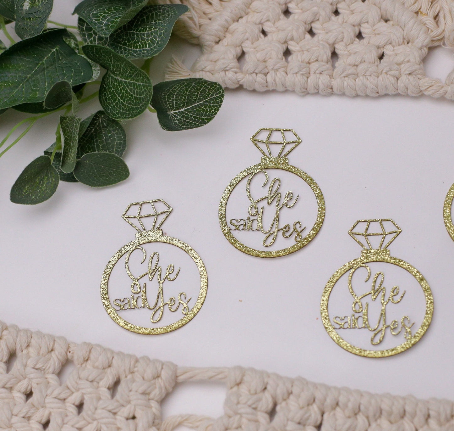 She Said Yes, Engagement Party Decorations, Confetti, Centerpiece, Engagement Ring Decorations, Engaged,Bridal Shower Decor, 20 piece