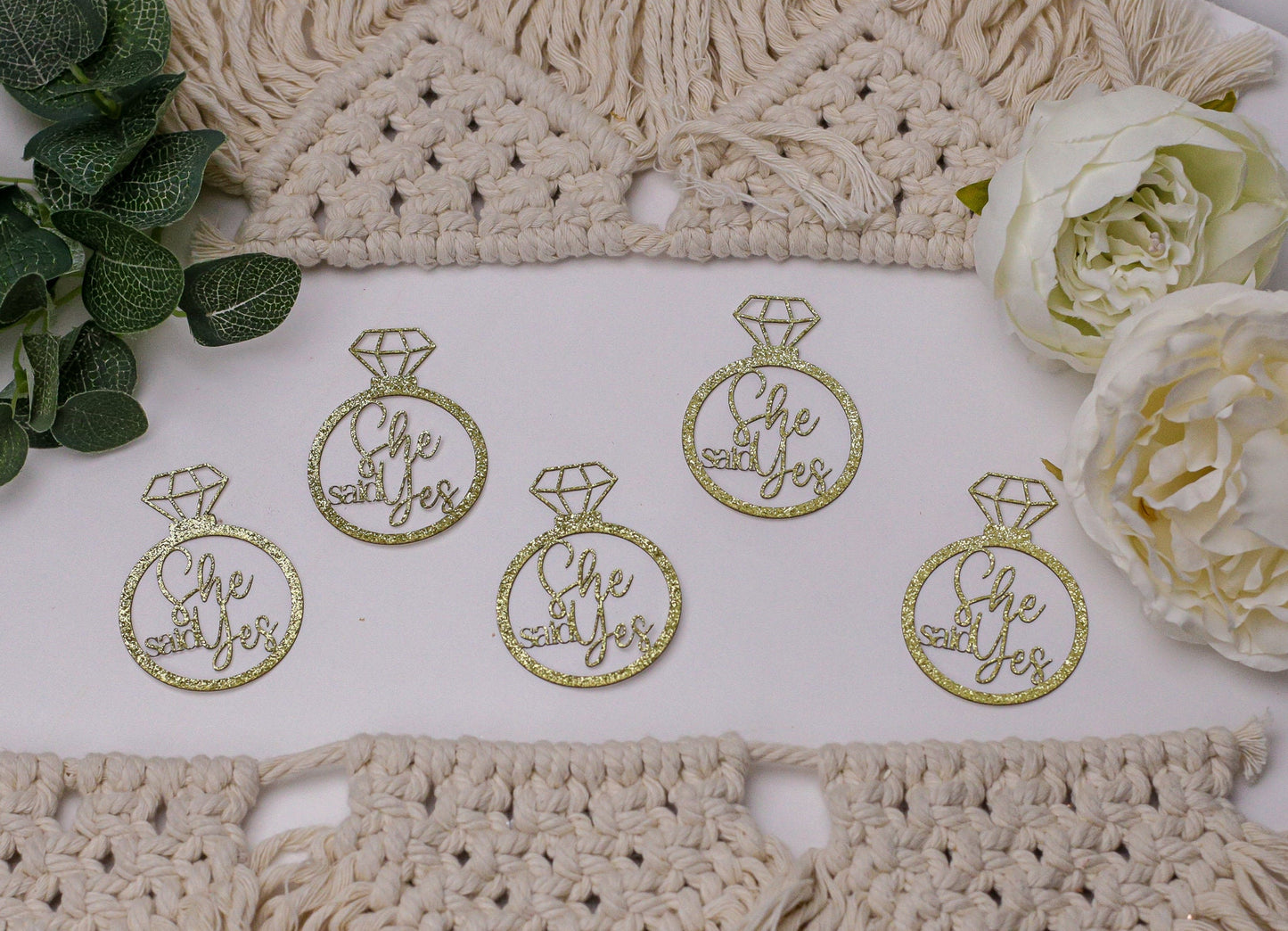 She Said Yes, Engagement Party Decorations, Confetti, Centerpiece, Engagement Ring Decorations, Engaged,Bridal Shower Decor, 20 piece