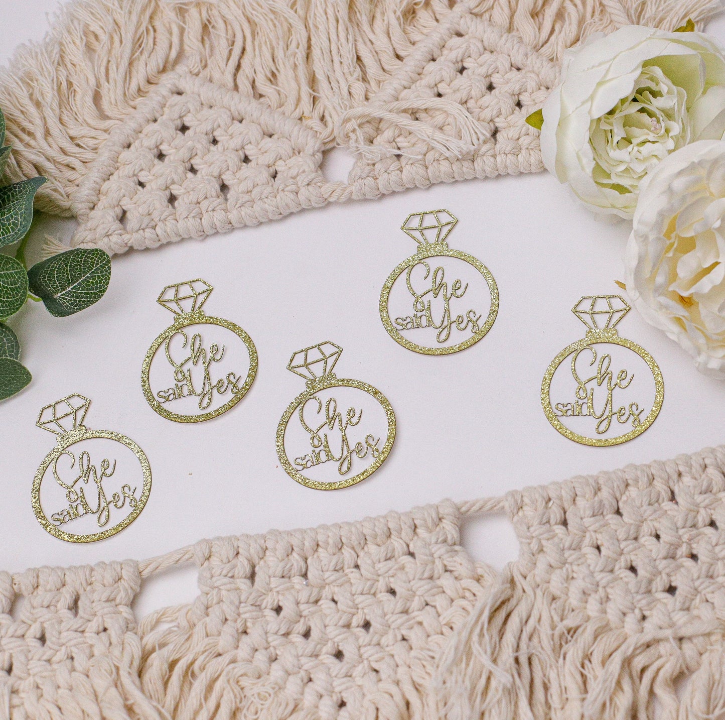 She Said Yes, Engagement Party Decorations, Confetti, Centerpiece, Engagement Ring Decorations, Engaged,Bridal Shower Decor, 20 piece