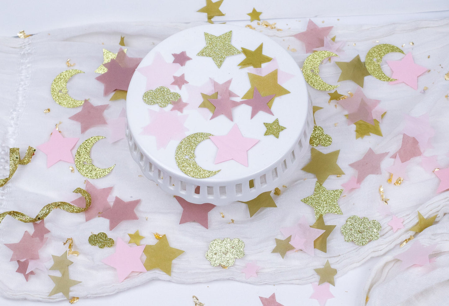 Twinkle Twinkle Little Star Gender Reveal, Moon and Stars Baby Shower Decorations Girl, Over The Moon Baby Shower Decorations, Confetti