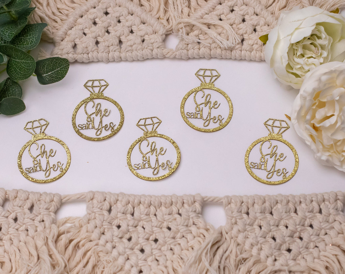 She Said Yes, Engagement Party Decorations, Confetti, Centerpiece, Engagement Ring Decorations, Engaged,Bridal Shower Decor, 20 piece