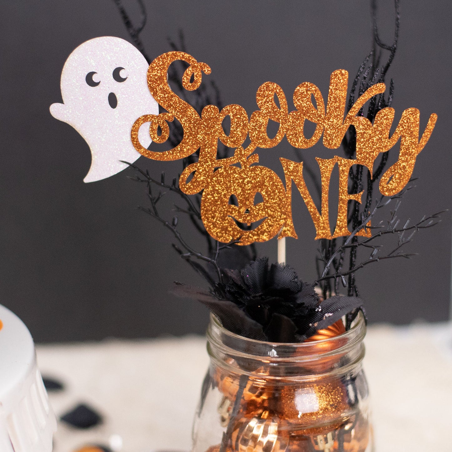 Halloween 1st Birthday Centerpiece, Spooky One, Cake Topper, 1st Birthday Centerpiece, Centerpiece Sticks, Little Boo, Set of 4