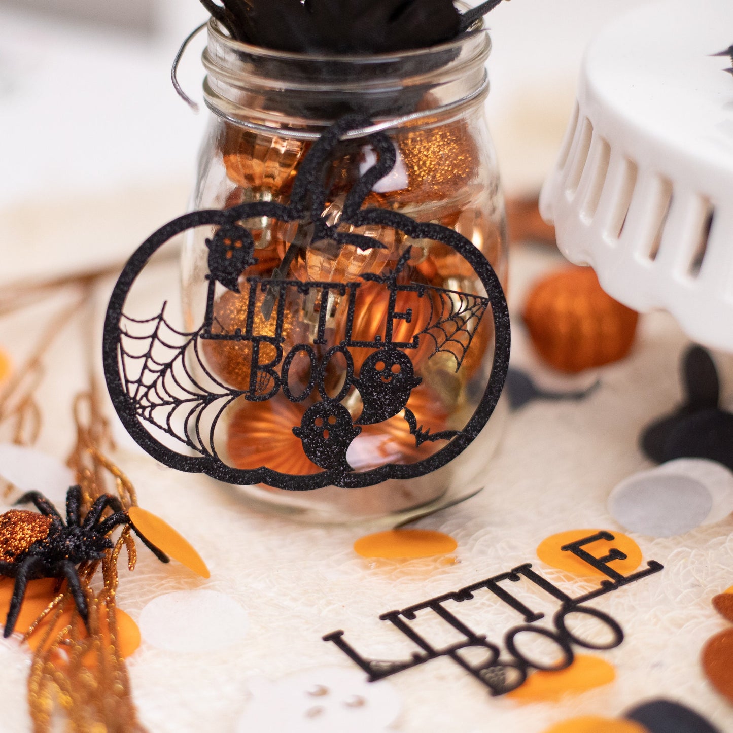 Halloween Baby Shower, Halloween Birthday, Little Boo Baby Shower, Little Boo Birthday, Mason Jar Tags, Baby Shower Centerpiece, Set 6 tags