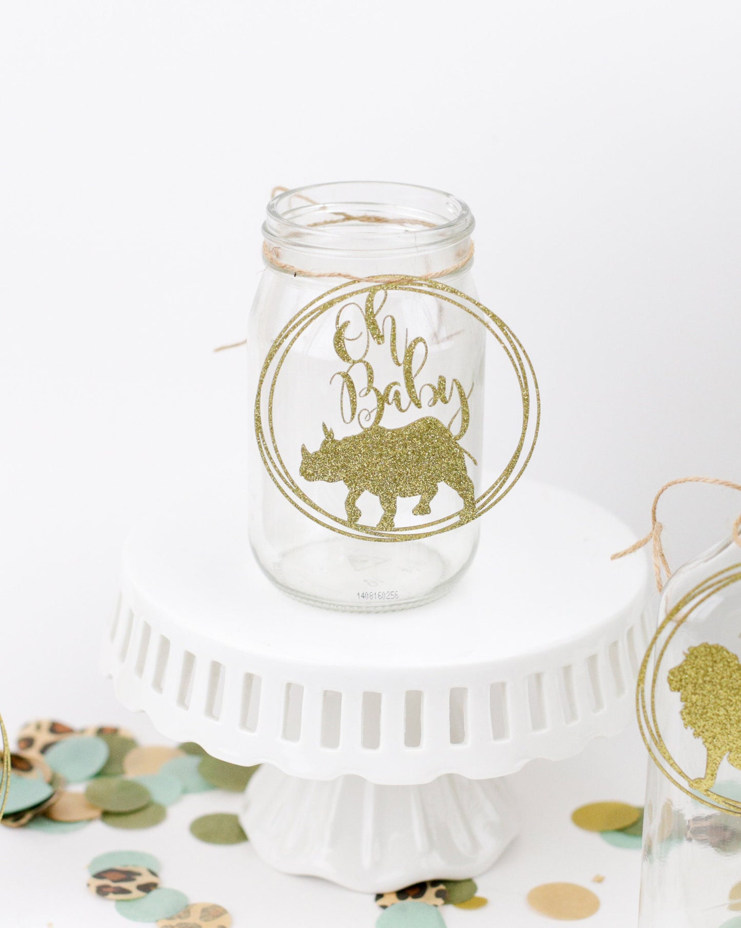 Safari Baby Shower, Mason Jar Tags, Oh Baby, Centerpiece, Jungle Animal Centerpiece, Jungle Baby Shower, Pink Safari, Set of 6 tags