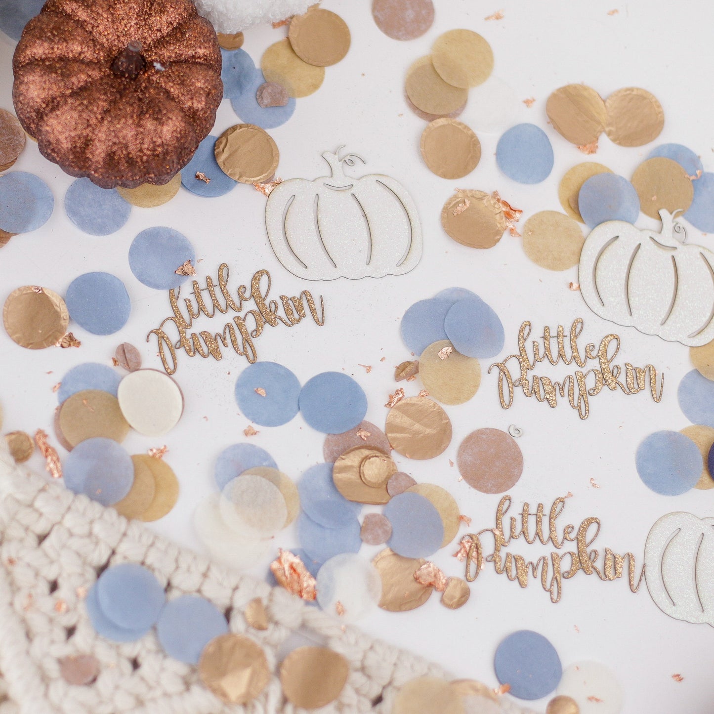 Little Pumpkin Baby Shower, Fall Baby Shower, Baby Shower Confetti, White Pumpkin, Pumpkin Birthday