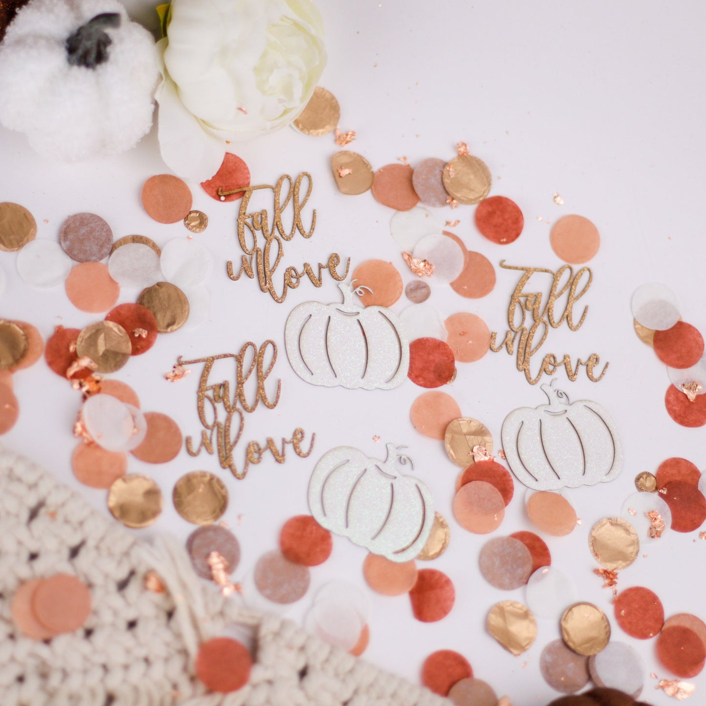 Fall Bridal Shower Decor, Pumpkin Confetti, Bridal Shower Decor, Fall Wedding, Fall In Love, Bridal Shower Confetti, Wedding Shower