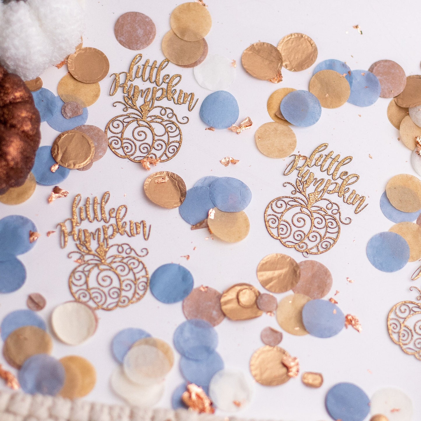 Little Pumpkin Baby Shower, Baby Shower Decorations Boy, Fall Baby Shower, Baby Shower Confetti, Pumpkin Birthday