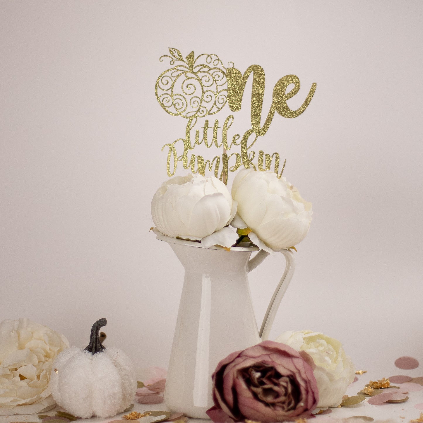 Our Little Pumpkin Is Turning One, Pumpkin Centerpiece, Fall Birthday, One, 1st Birthday Centerpiece, Pumpkin Birthday, Set of 4