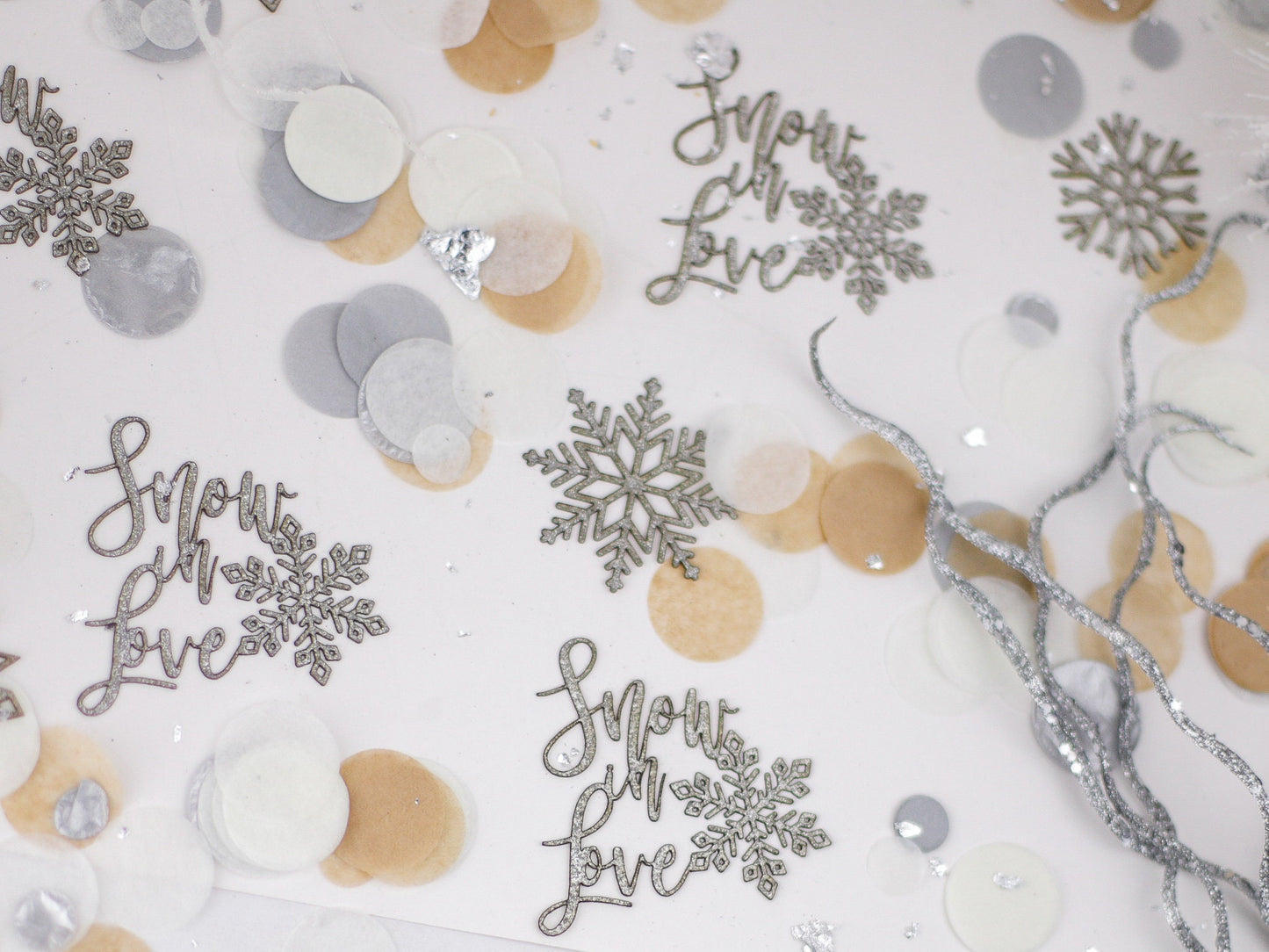 Winter Wedding, Engagement Party Decorations, Snowflake Confetti, Wedding Shower, Christmas Bridal Shower Winter Wonderland