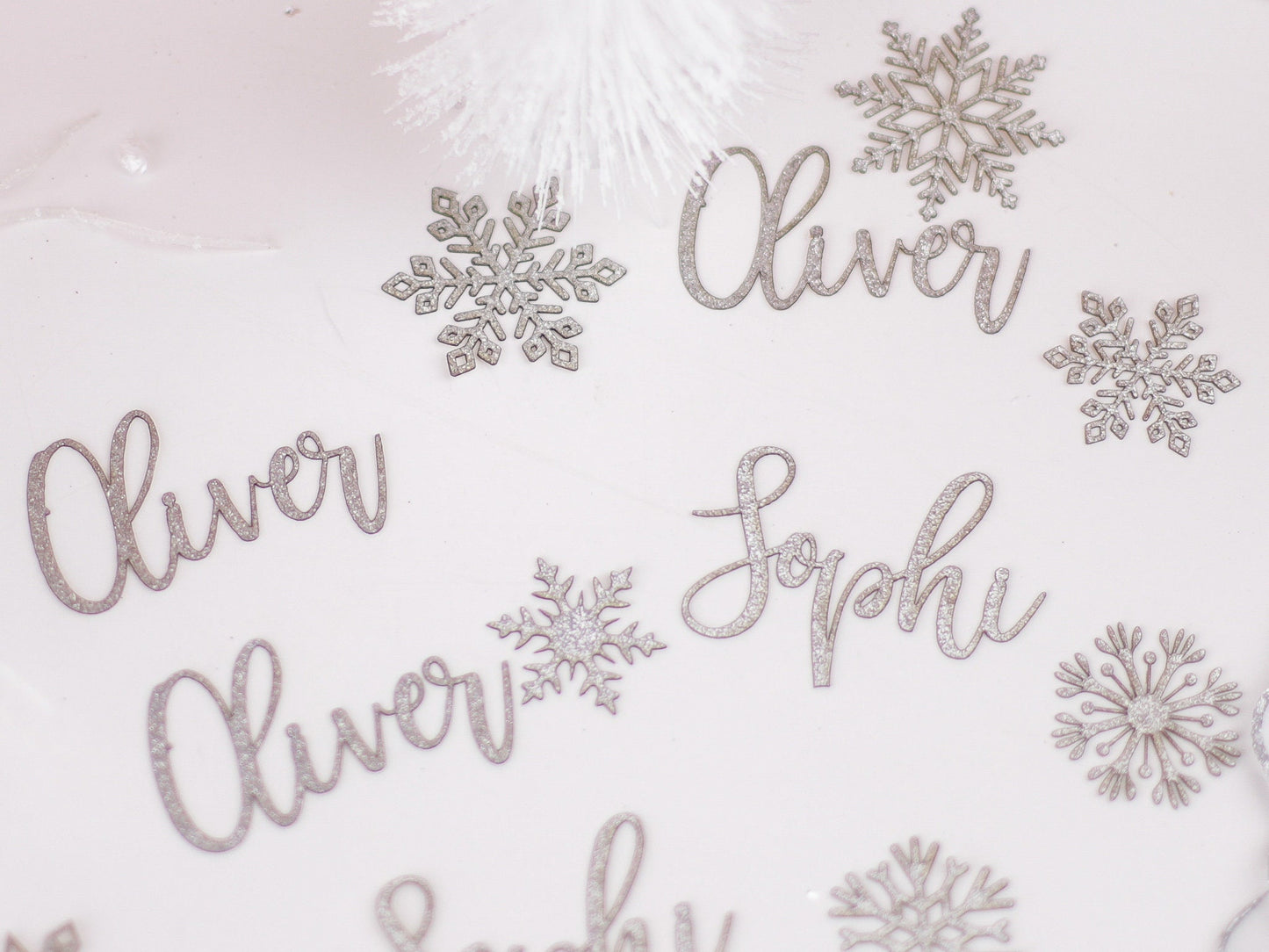Winter Wonderland Baby Shower, Custom Confetti, Custom Name, Snowflake Confetti, Winter Onederland, Winter Baby Shower