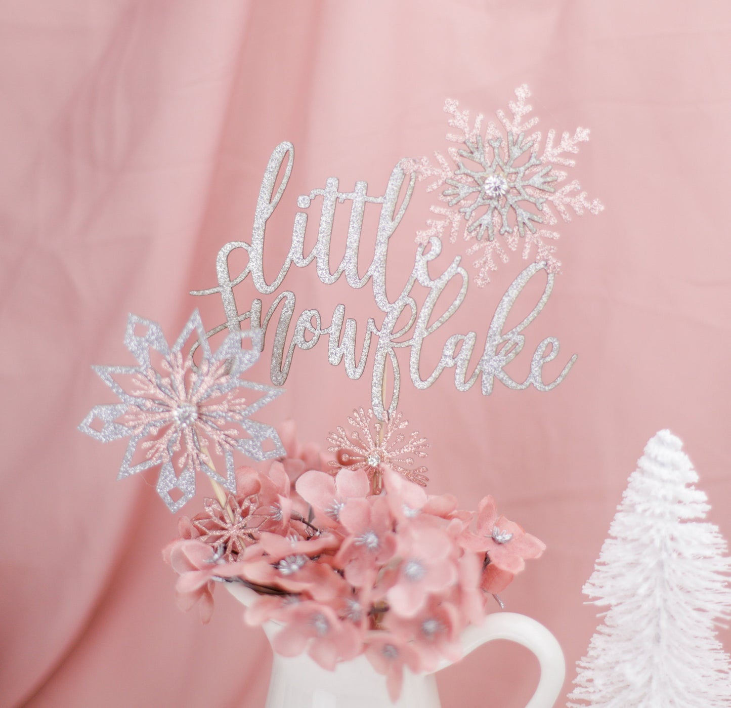 Centerpiece, Winter Wonderland Baby Shower, Winter Onederland, Pink Snowflake, Winter Gender Reveal, Winter Baby Shower