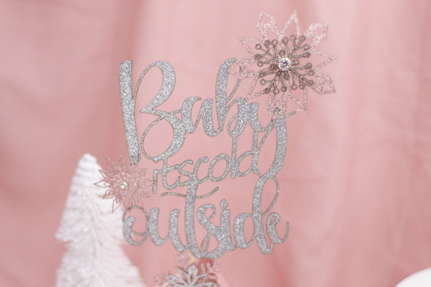 Winter Wonderland Baby Shower Decorations Girl, Winter Onederland, 1st Birthday Girl Centerpiece, Baby It's Cold Outside