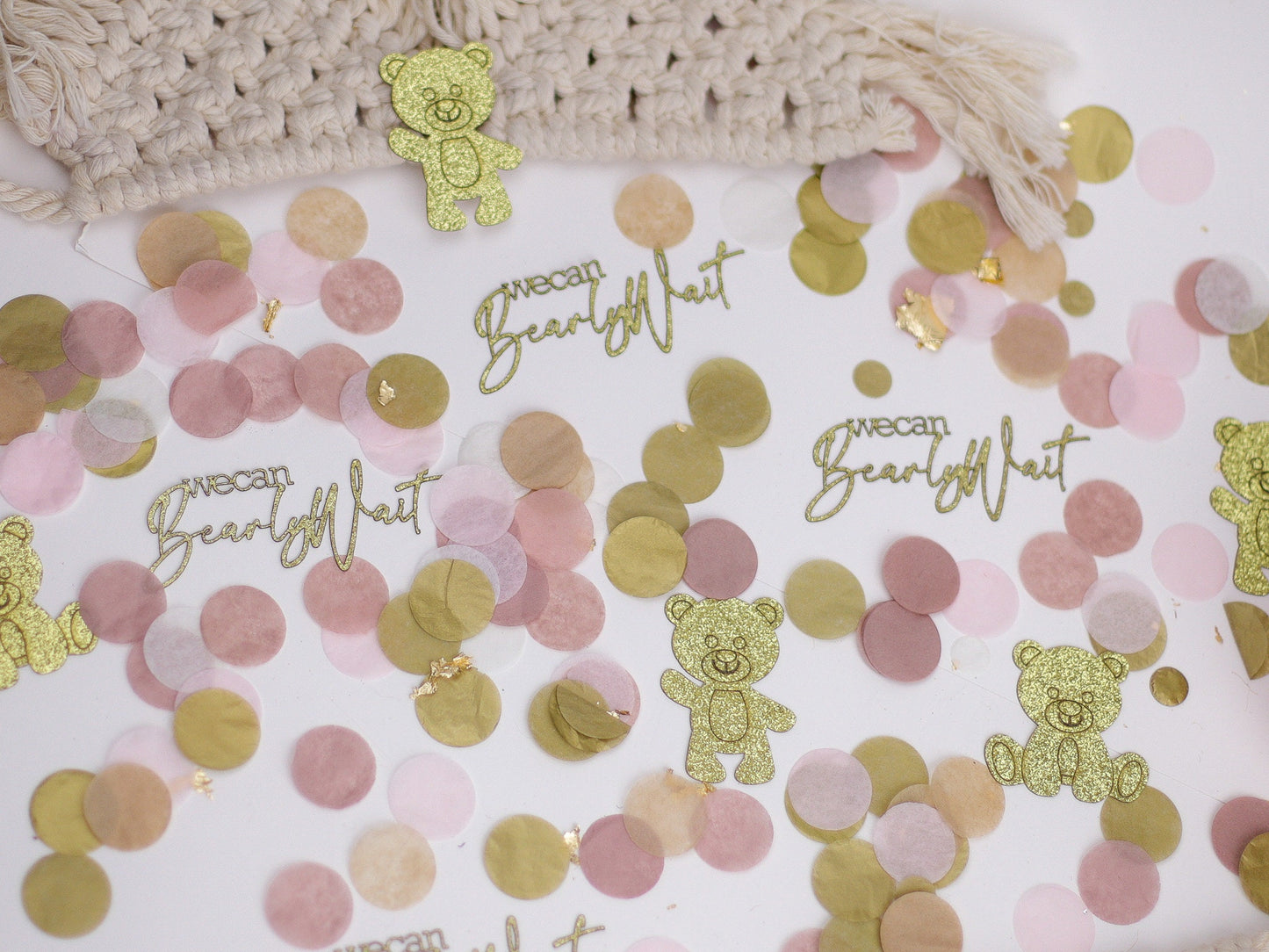 We Can Bearly Wait Baby Shower Decorations, Girl Teddy Bear Baby Shower Confetti, Baby Shower Teddy Bear Decorations