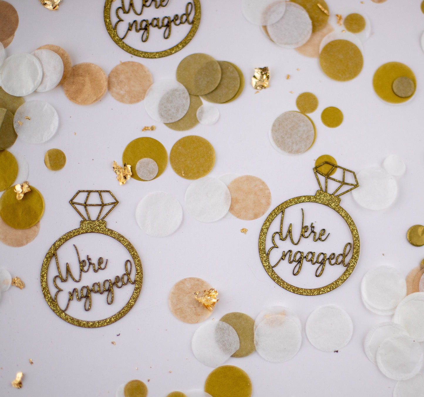 We're Engaged, Engagement Party Decorations, Confetti, Centerpiece, Engagement Ring Decorations, Engaged,Bridal Shower Decor,