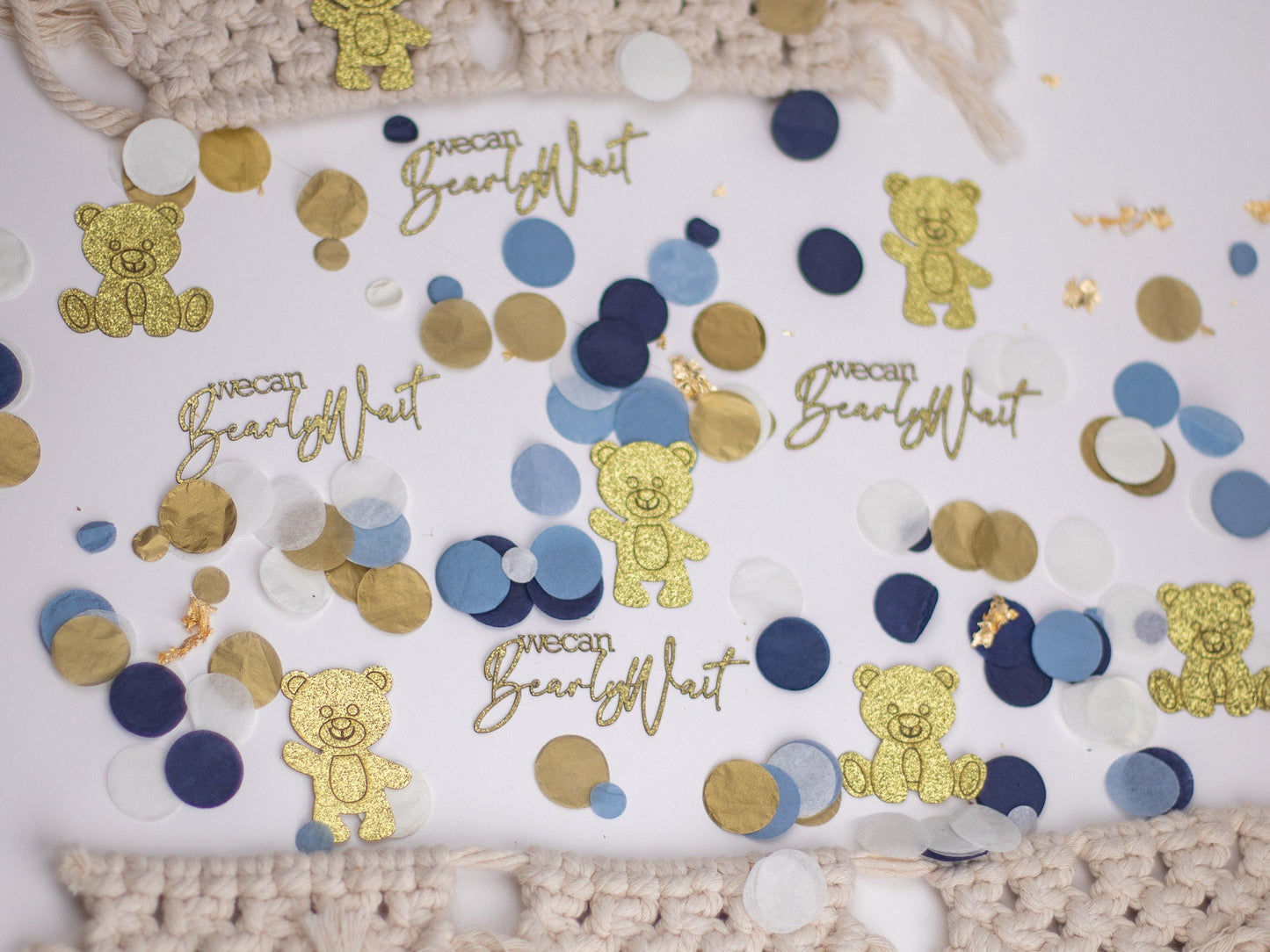 We Can Bearly Wait Baby Shower Decorations, Boy Bear Shower, Confetti, Teddy Bear Baby Shower, Baby Bear Gender Reveal