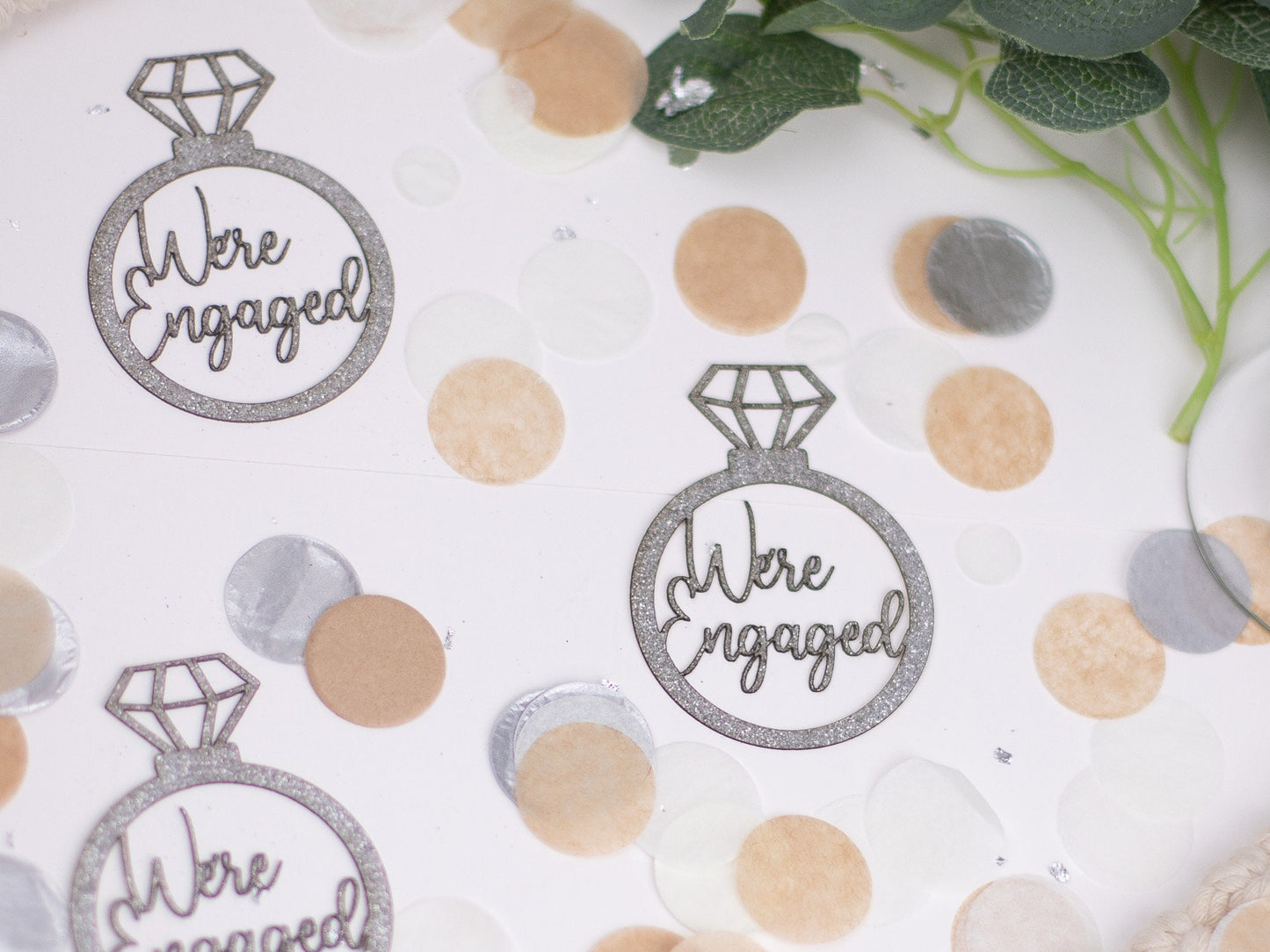 Engaged, Engagement Party Decorations, Diamond Ring Confetti, Centerpiece, Engagement Decor, Bridal Shower Decor, We're Engaged, 20 piece