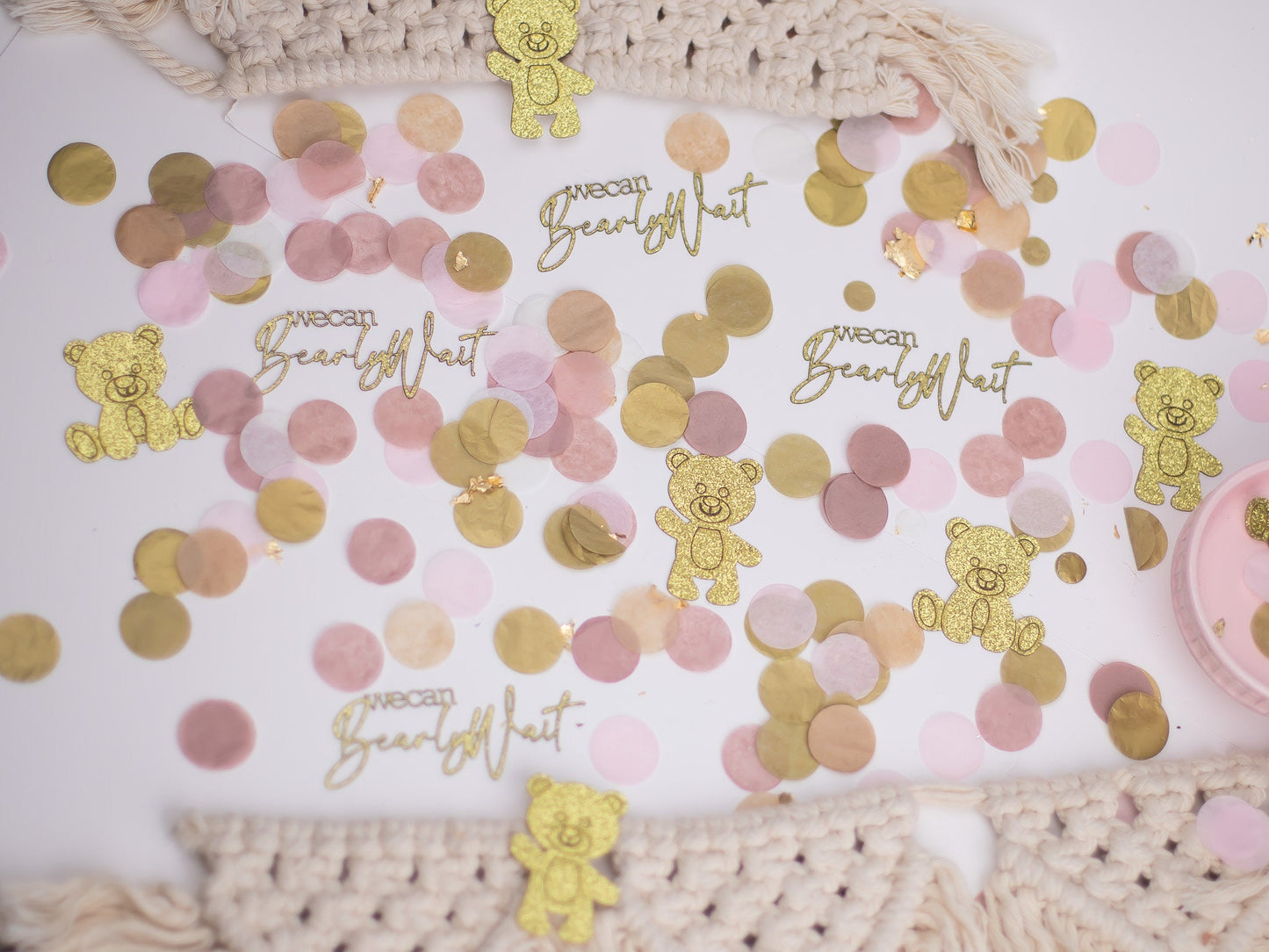 We Can Bearly Wait Baby Shower Decorations, Girl Teddy Bear Baby Shower Confetti, Baby Shower Teddy Bear Decorations