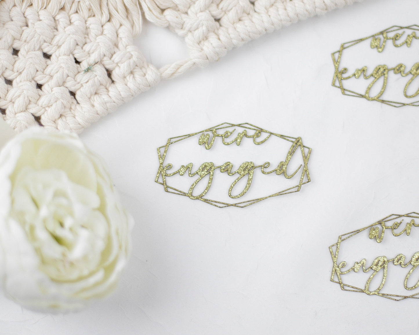 Engaged, Engagement Party Decorations, Engagement Party Ideas, Confetti, Centerpiece, 20 piece, Gold Confetti