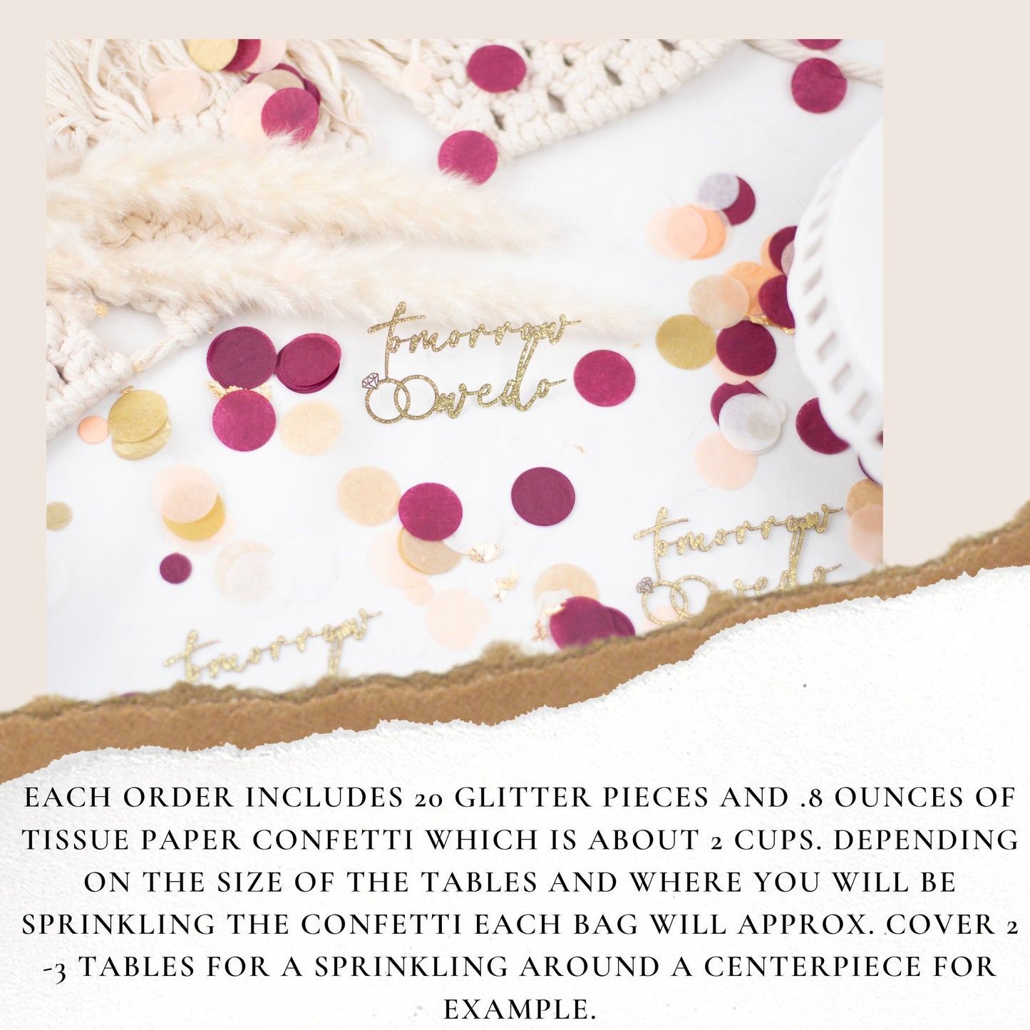 Rehearsal Dinner Decorations, Confetti, Wedding Rehearsal, Tomorrow We Do, One Day Away, Rehearsal Dinner Table Decorations