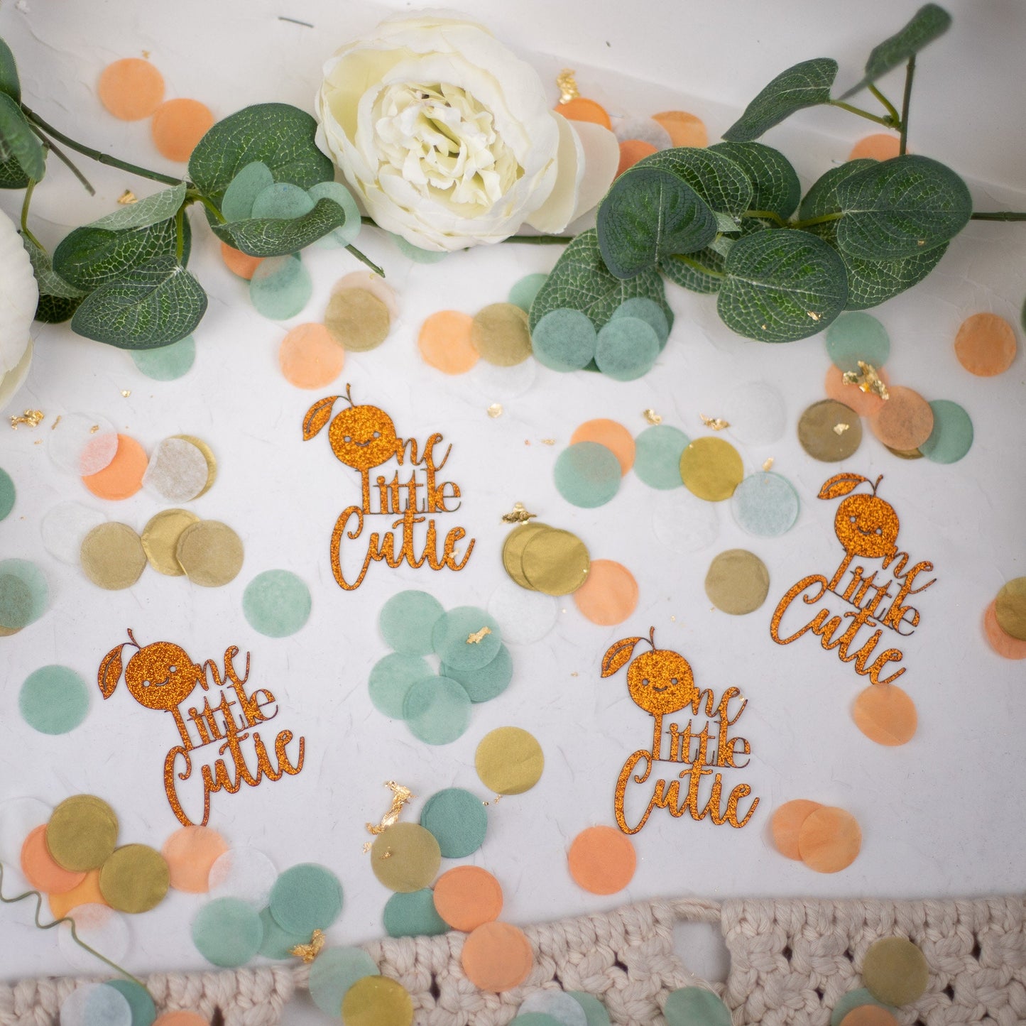 Our Little Cutie Is Turning One, 1st Birthday Girl,1st Birthday Boy, Cutie Birthday Party Decorations, Birthday Confetti