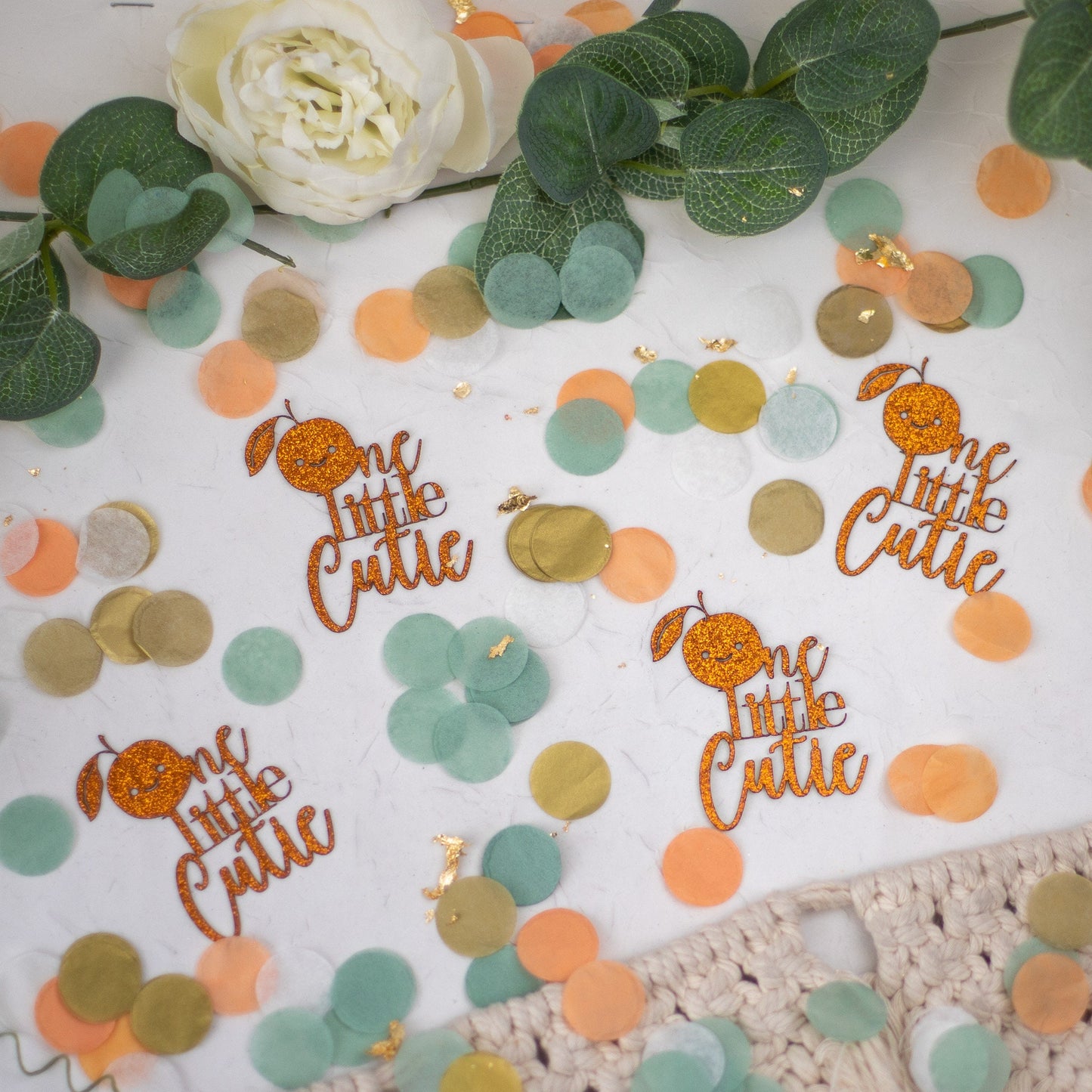Our Little Cutie Is Turning One, 1st Birthday Girl,1st Birthday Boy, Cutie Birthday Party Decorations, Birthday Confetti