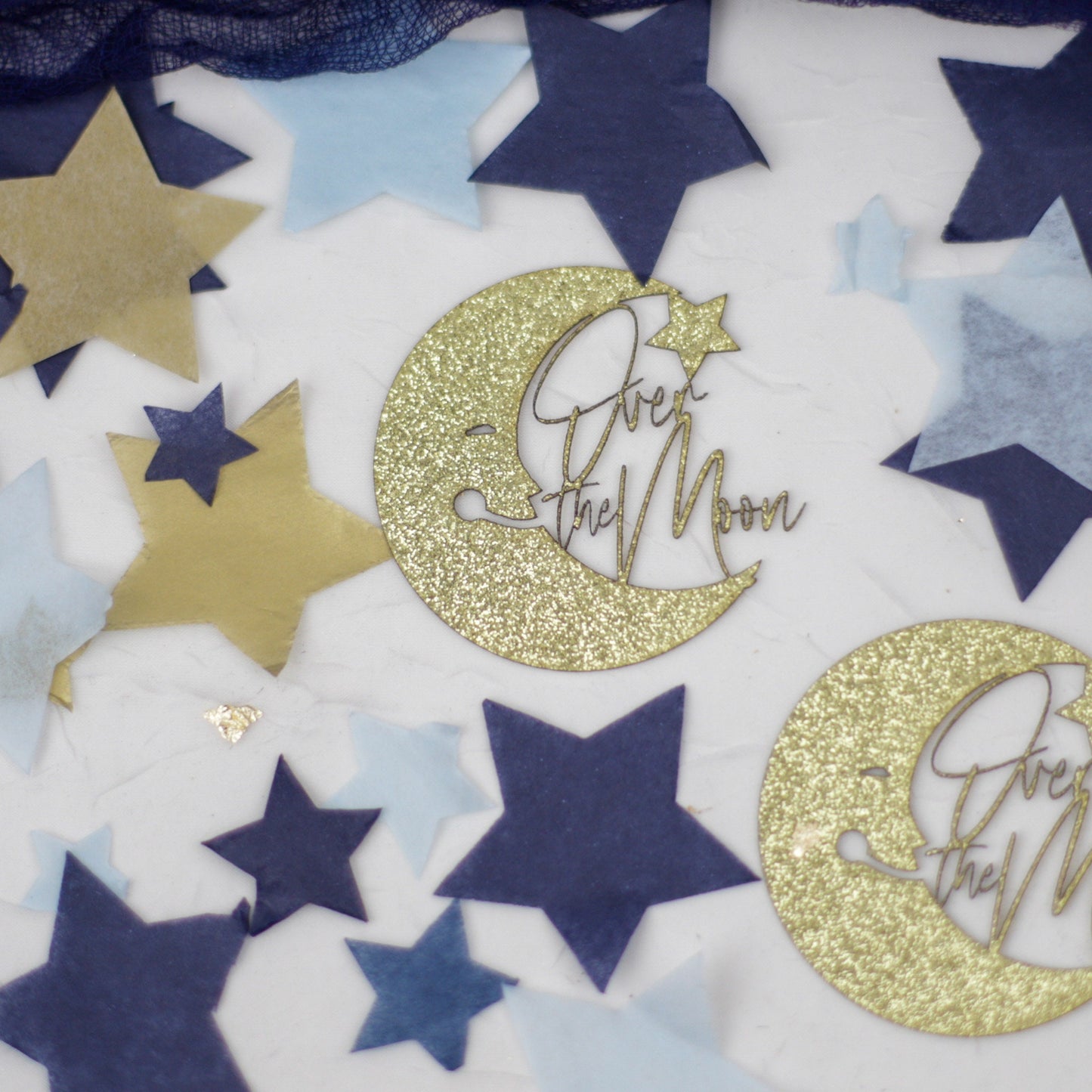 Moon and Stars Baby Shower, Twinkle Twinkle Little Star Gender Reveal, Over the Moon Baby Shower, Confetti, Baby Shower Decorations Boy