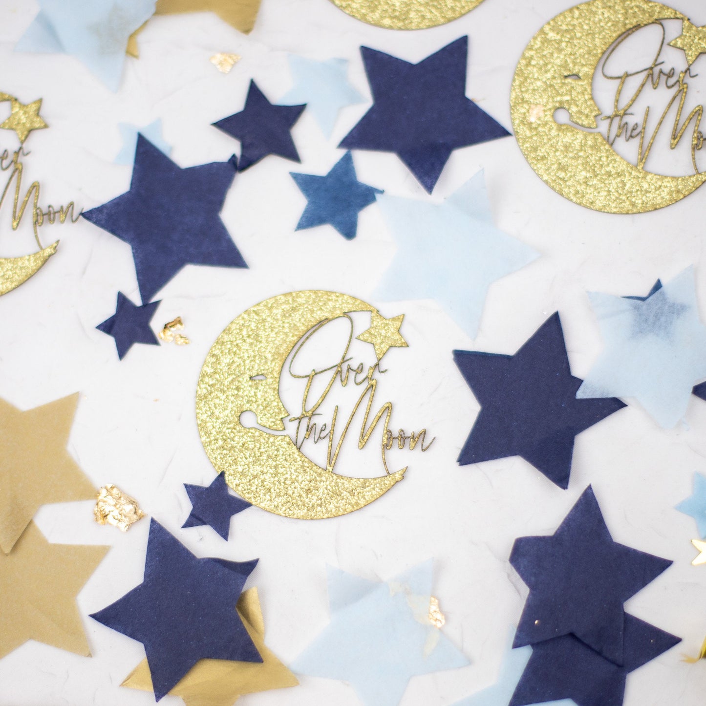 Moon and Stars Baby Shower, Twinkle Twinkle Little Star Gender Reveal, Over the Moon Baby Shower, Confetti, Baby Shower Decorations Boy