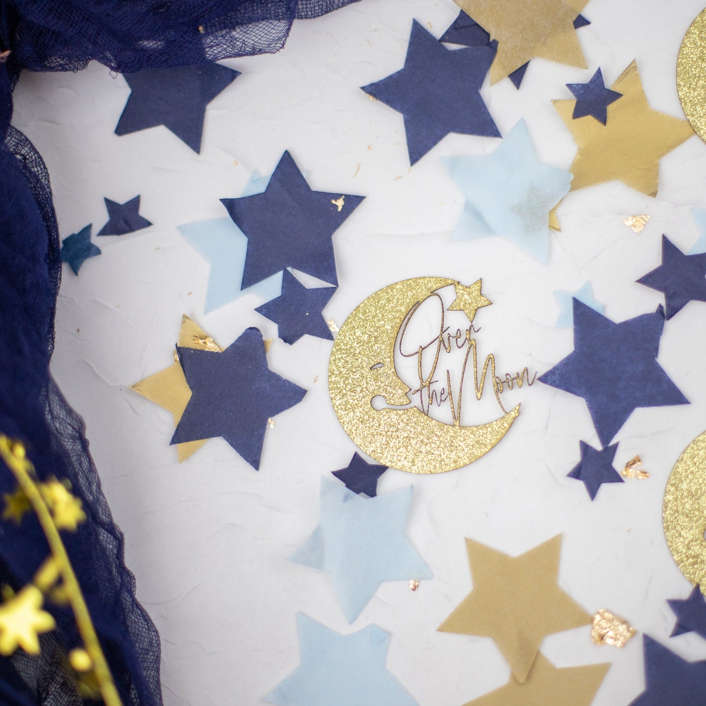 Moon and Stars Baby Shower, Twinkle Twinkle Little Star Gender Reveal, Over the Moon Baby Shower, Confetti, Baby Shower Decorations Boy