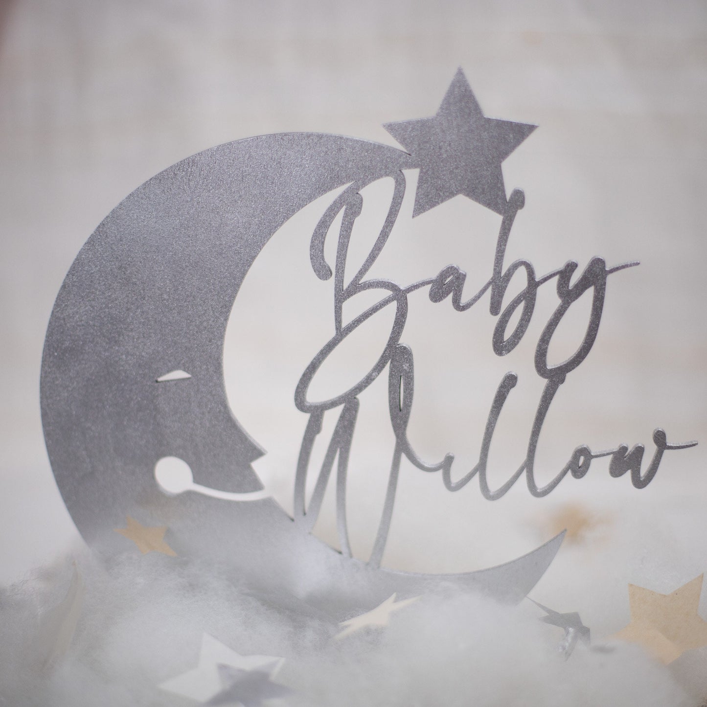 Over The Moon Baby Shower Decorations, Baby Shower Centerpiece, Baby Name Sign For Baby Shower, Moon and Stars Baby Shower,