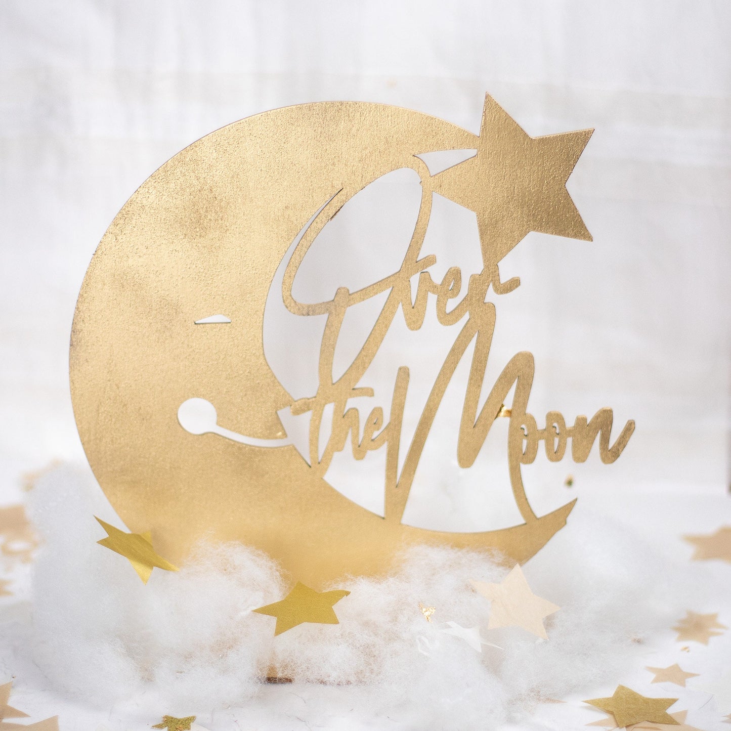 Over The Moon Baby Shower Decorations, Moon and Stars Baby Shower,Lunar Moon Baby Shower, Confetti, Baby Shower Table Decorations