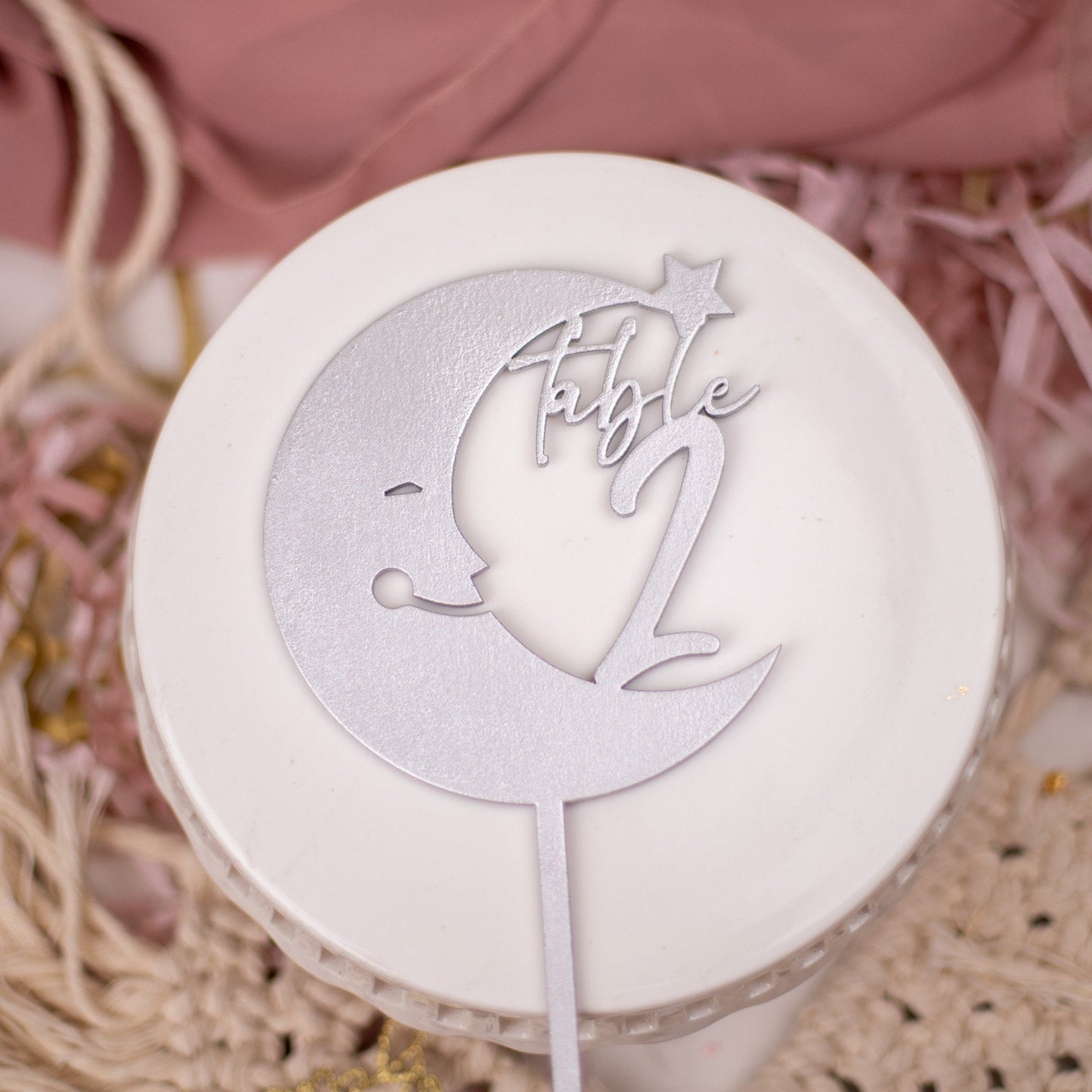 Over The Moon Baby Shower Decorations, Table Numbers, Moon and Stars Baby Shower, Twinkle Twinkle Little Star Baby Shower