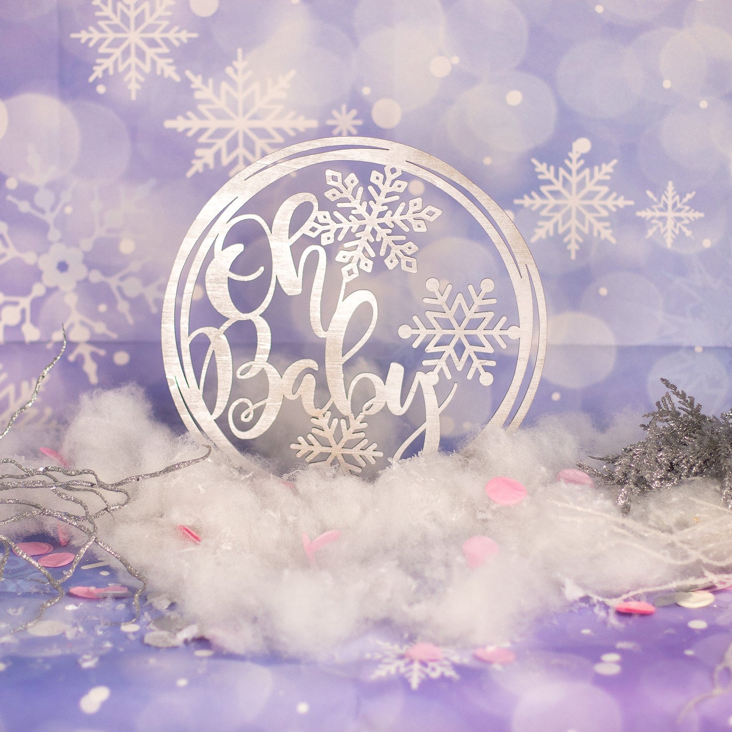 Oh Baby, Winter Wonderland Baby Shower, Oh Baby Sign, Winter Onederland, Winter Gender Reveal, Winter Baby Shower